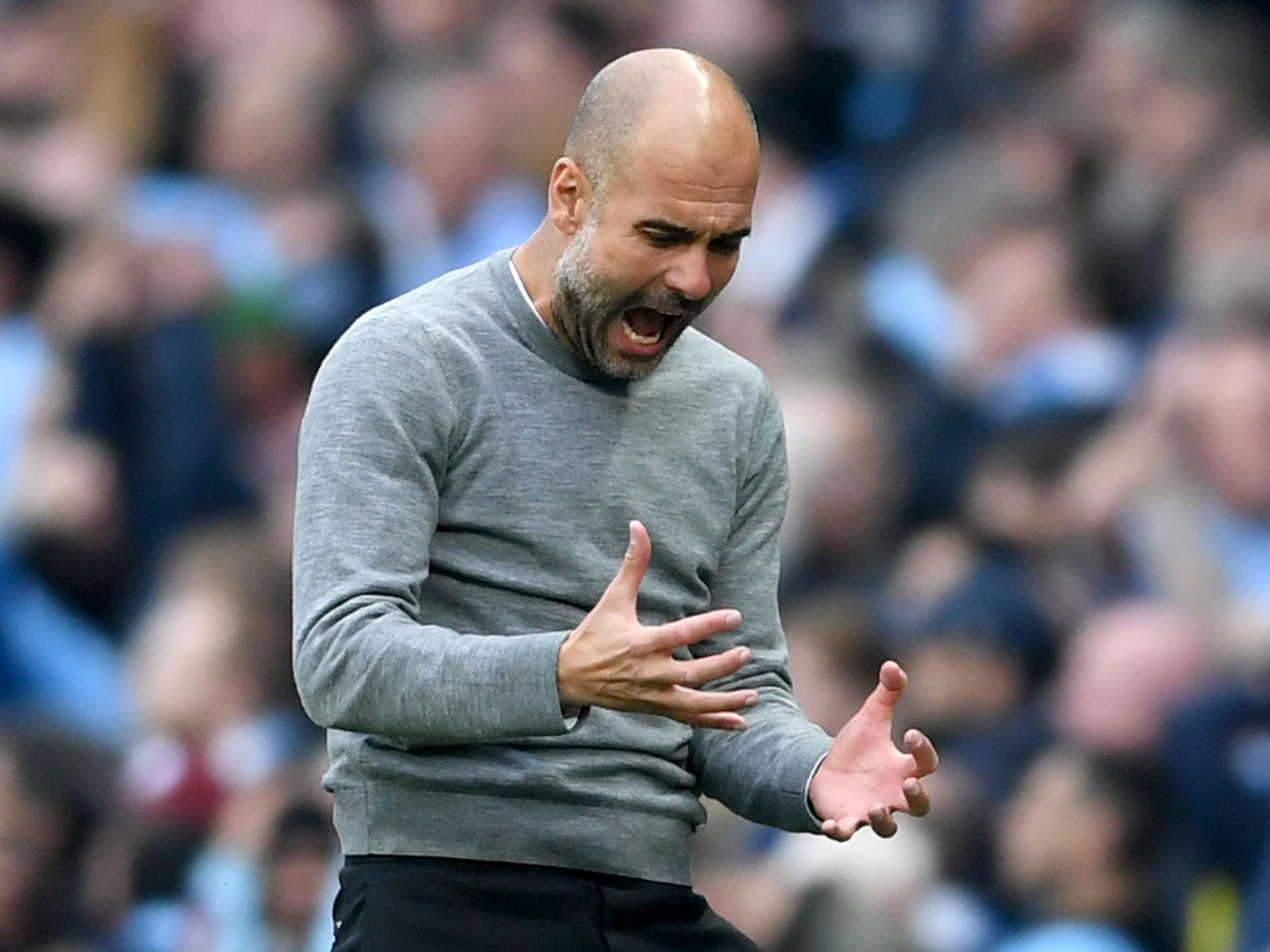 Pep Guardiola will have to wait to see Manchester City crowned champions