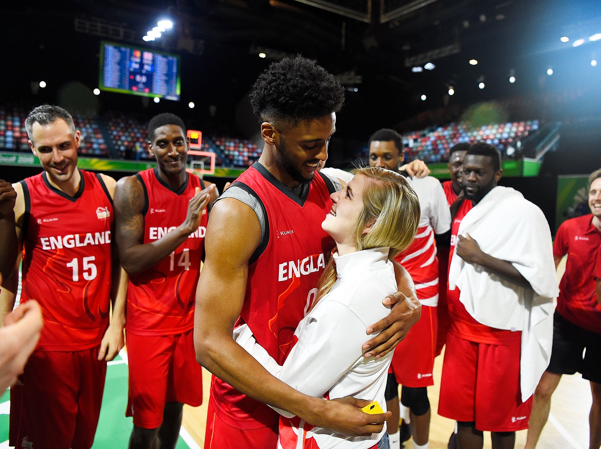 There was love on the court after England's victory