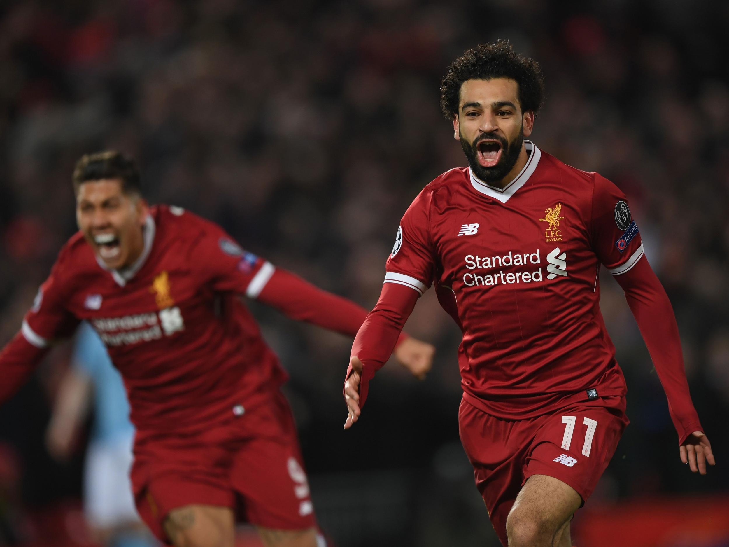 Mohamed Salah scored the opener in Liverpool's 3-0 first-leg victory