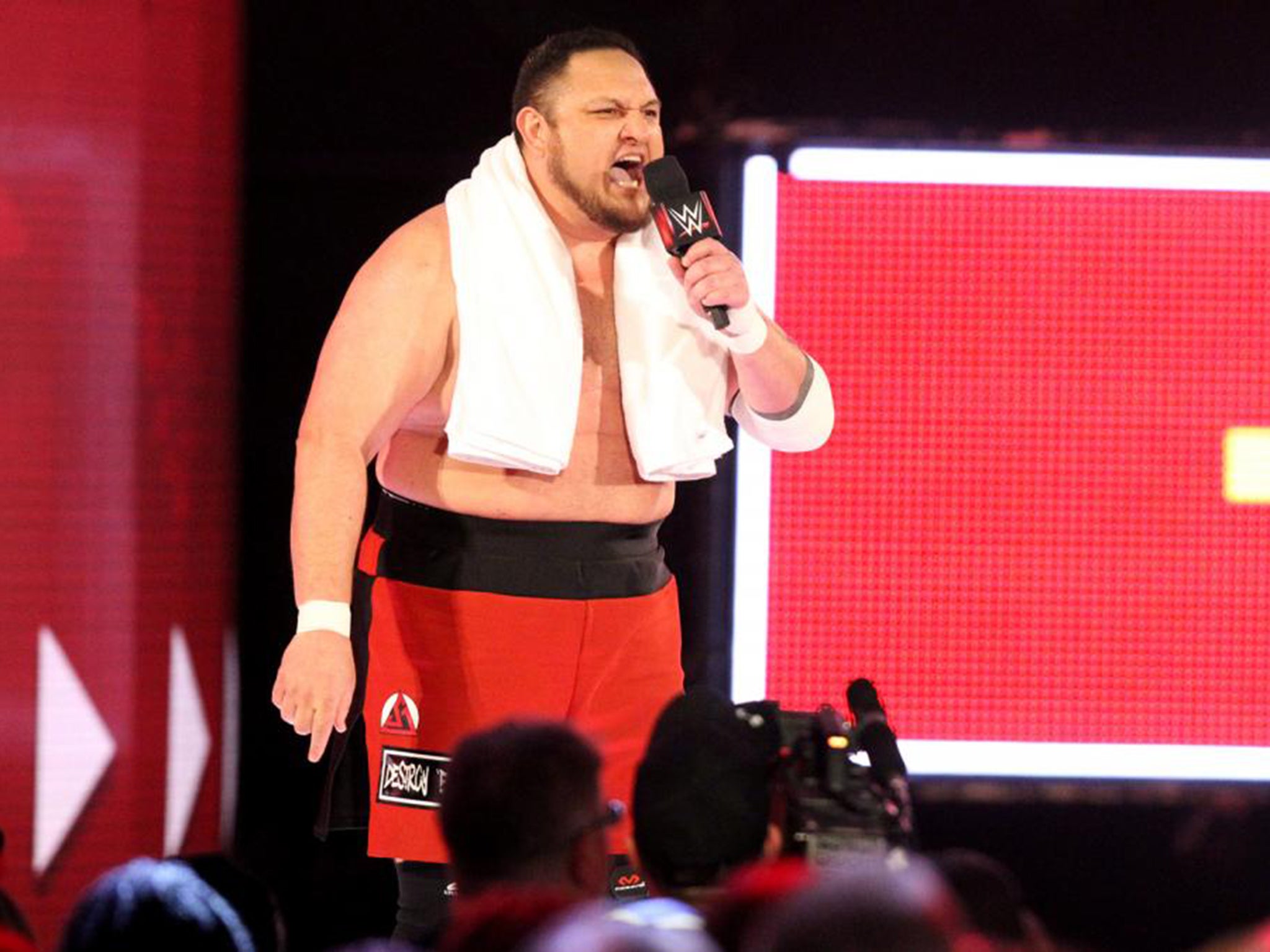 Samoa Joe returned from injury to confront Roman Reigns