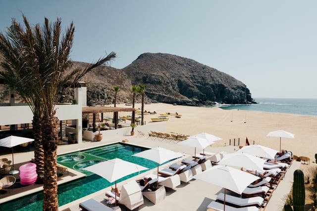 Poolside views at Hotel San Cristóbal Baja