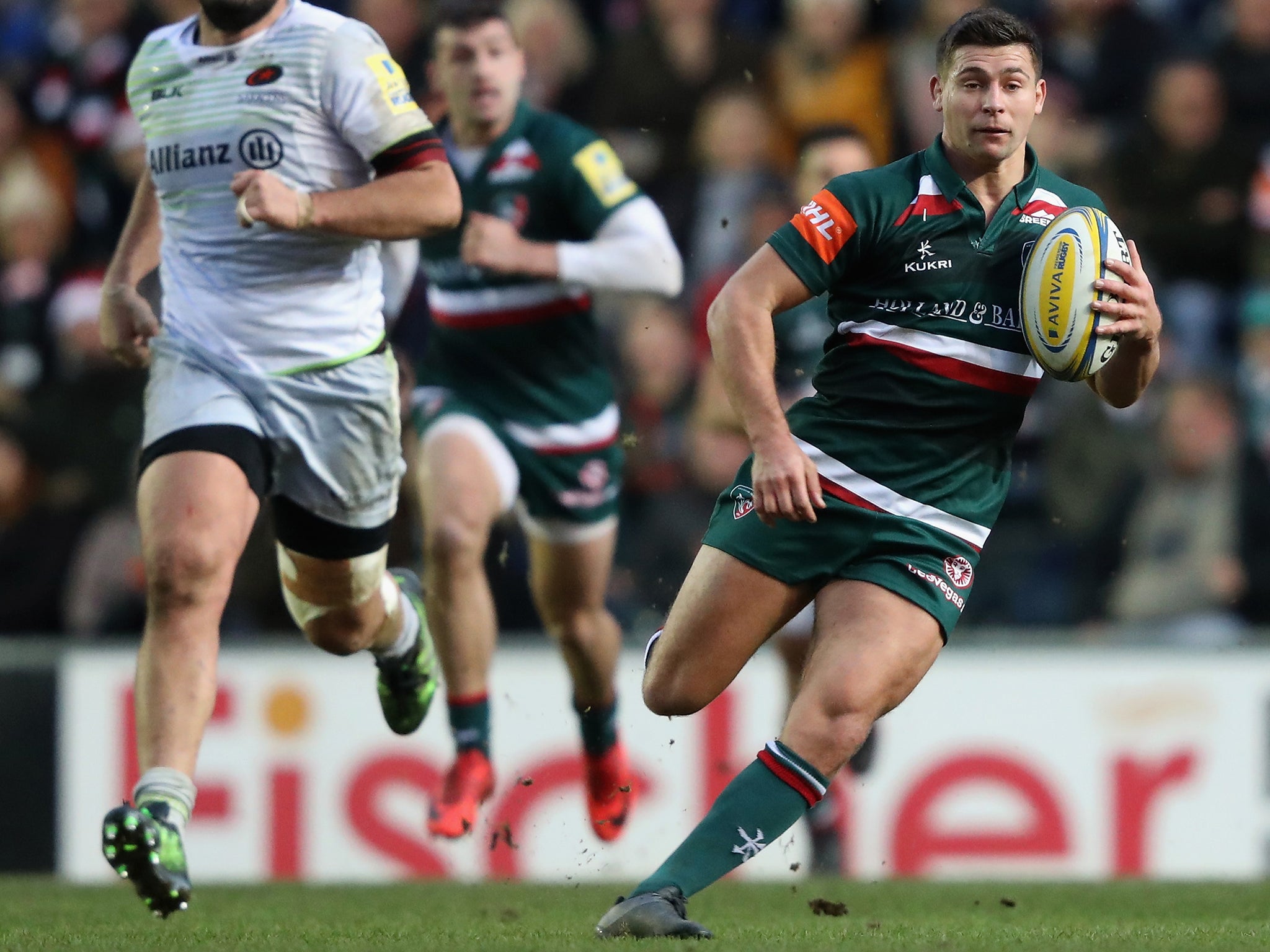 Ben Youngs in action for Leicester Tigers