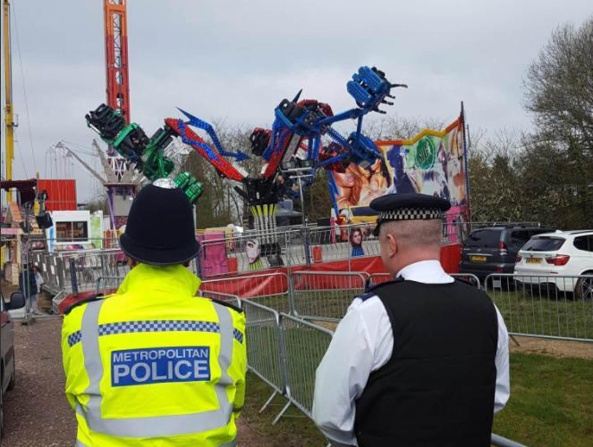 Police at funfair in West Drayton