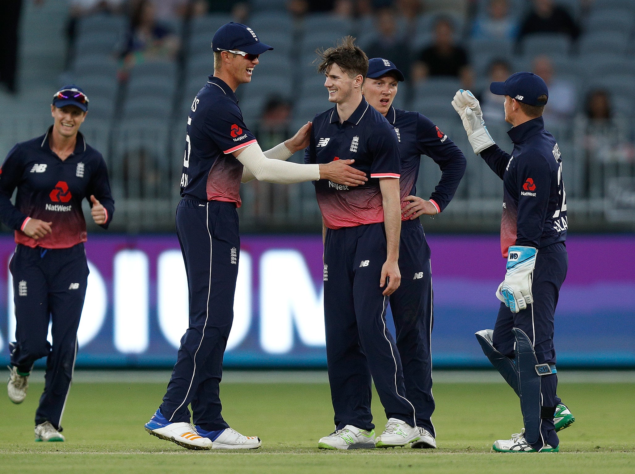 In action with the England Lions in Perth last December