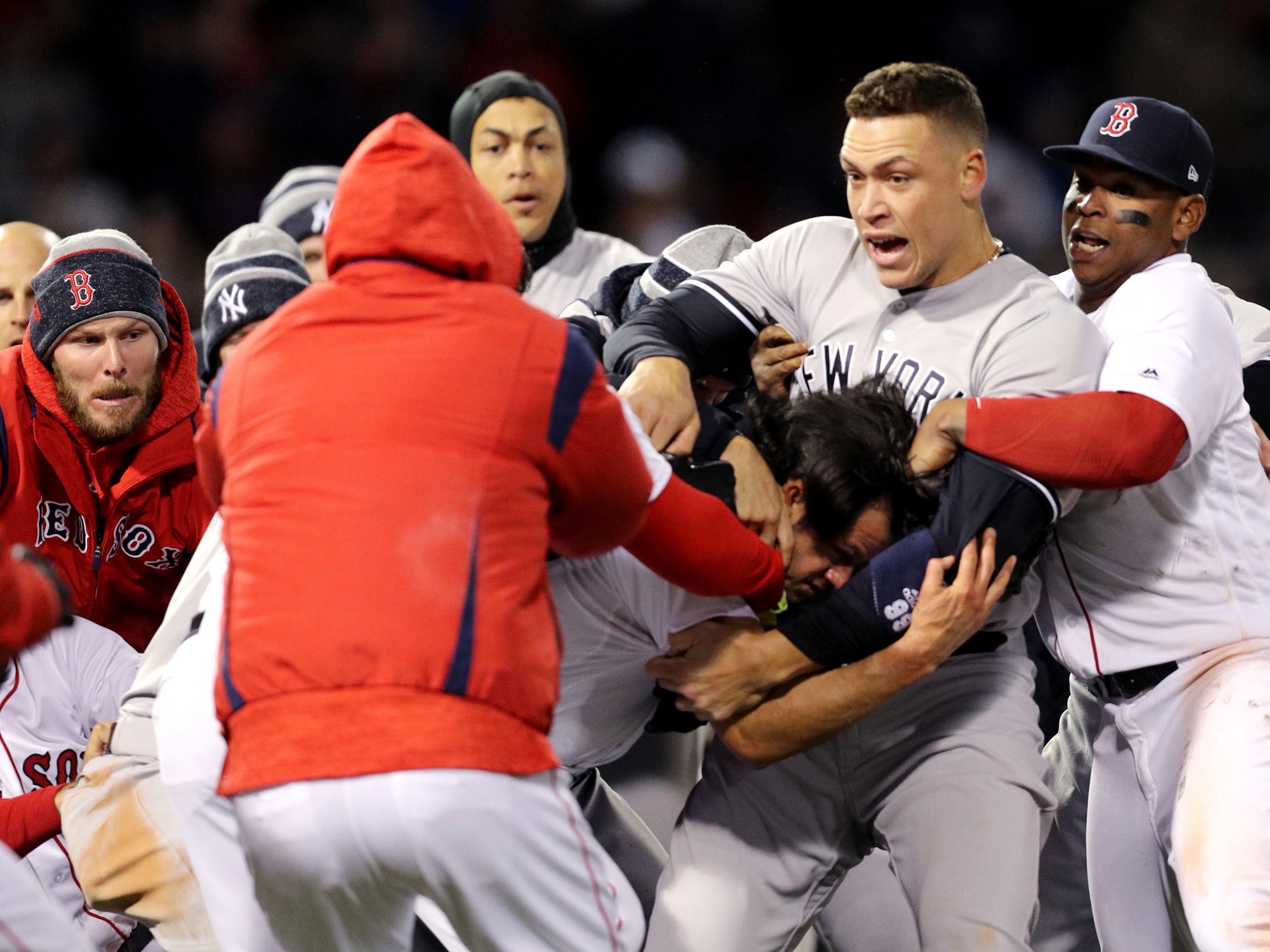 Two players and a coach were ejected from the game