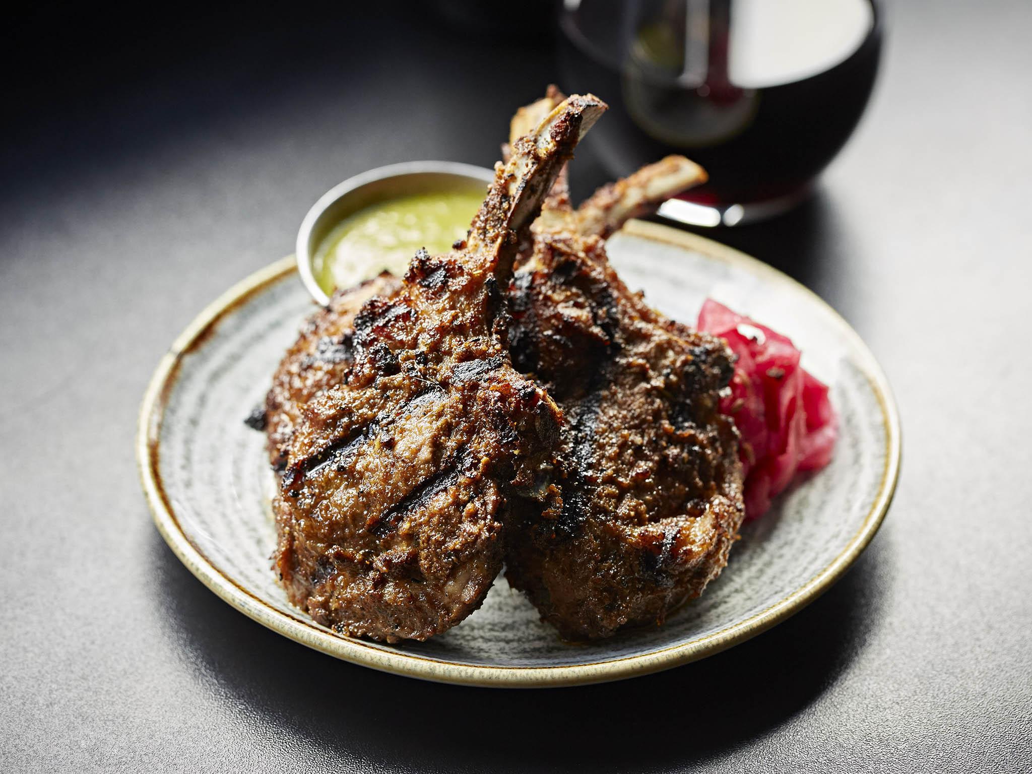 &#13;
Baweja takes inspiration from his mum’s cooking with Gunpowder’s maa’s Kashmiri lamb chops &#13;