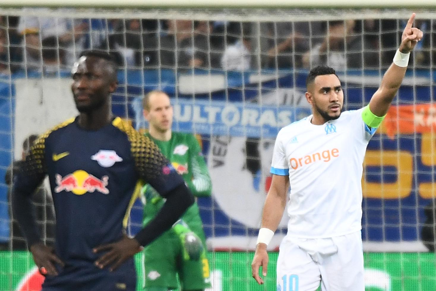 Dimitri Payet celebrates his brilliantly taken goal