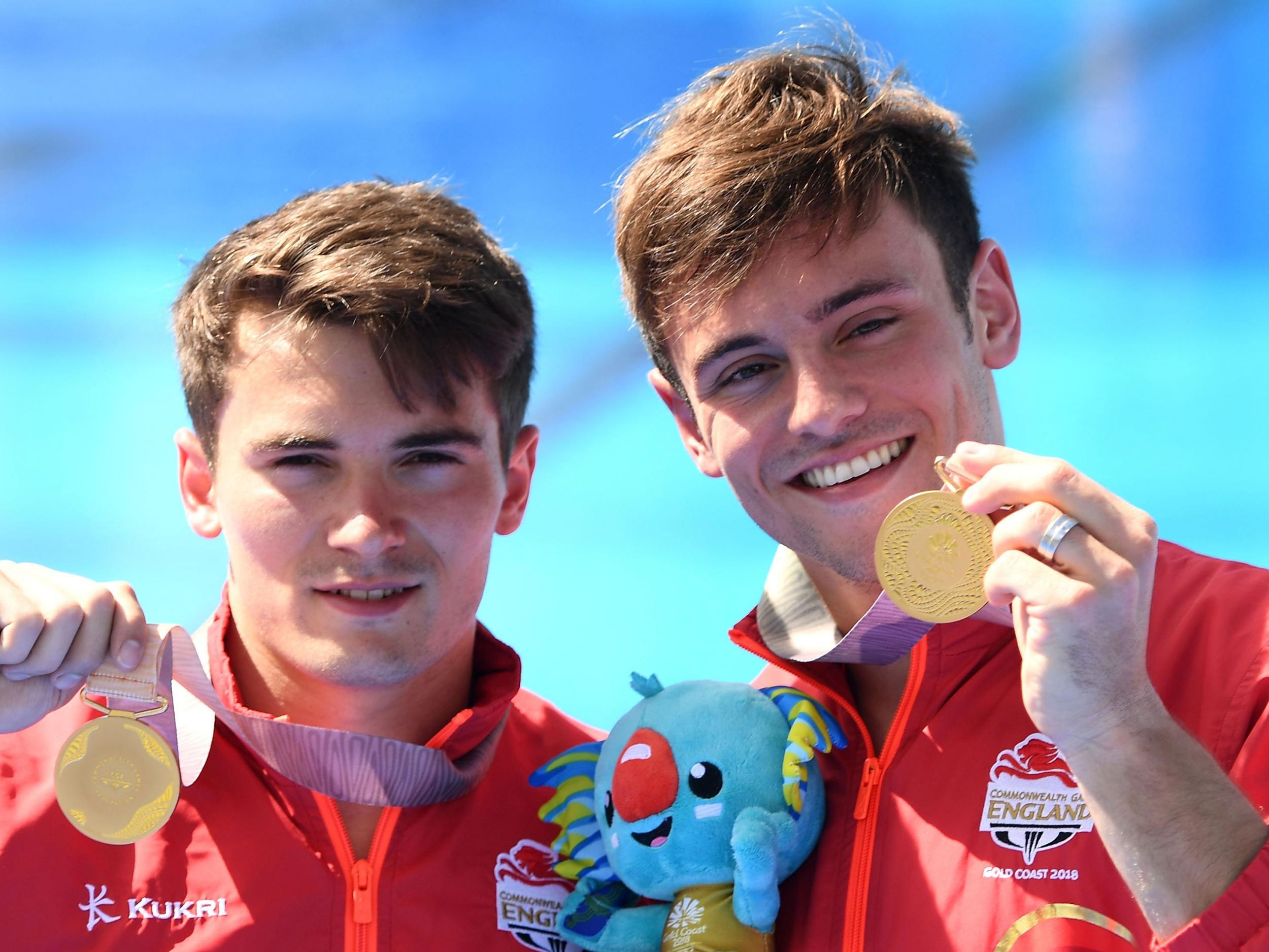 Tom Daley and partner Dan Goodfellow took gold in the 10m platform