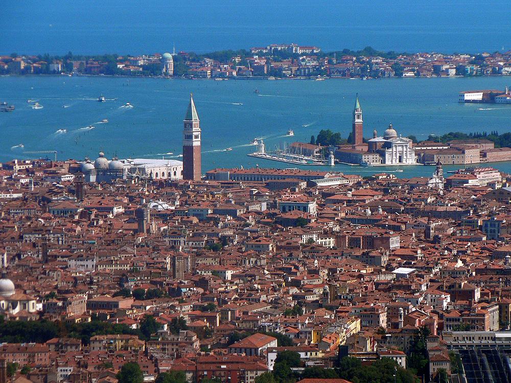 The views as you land at Venice are incredible