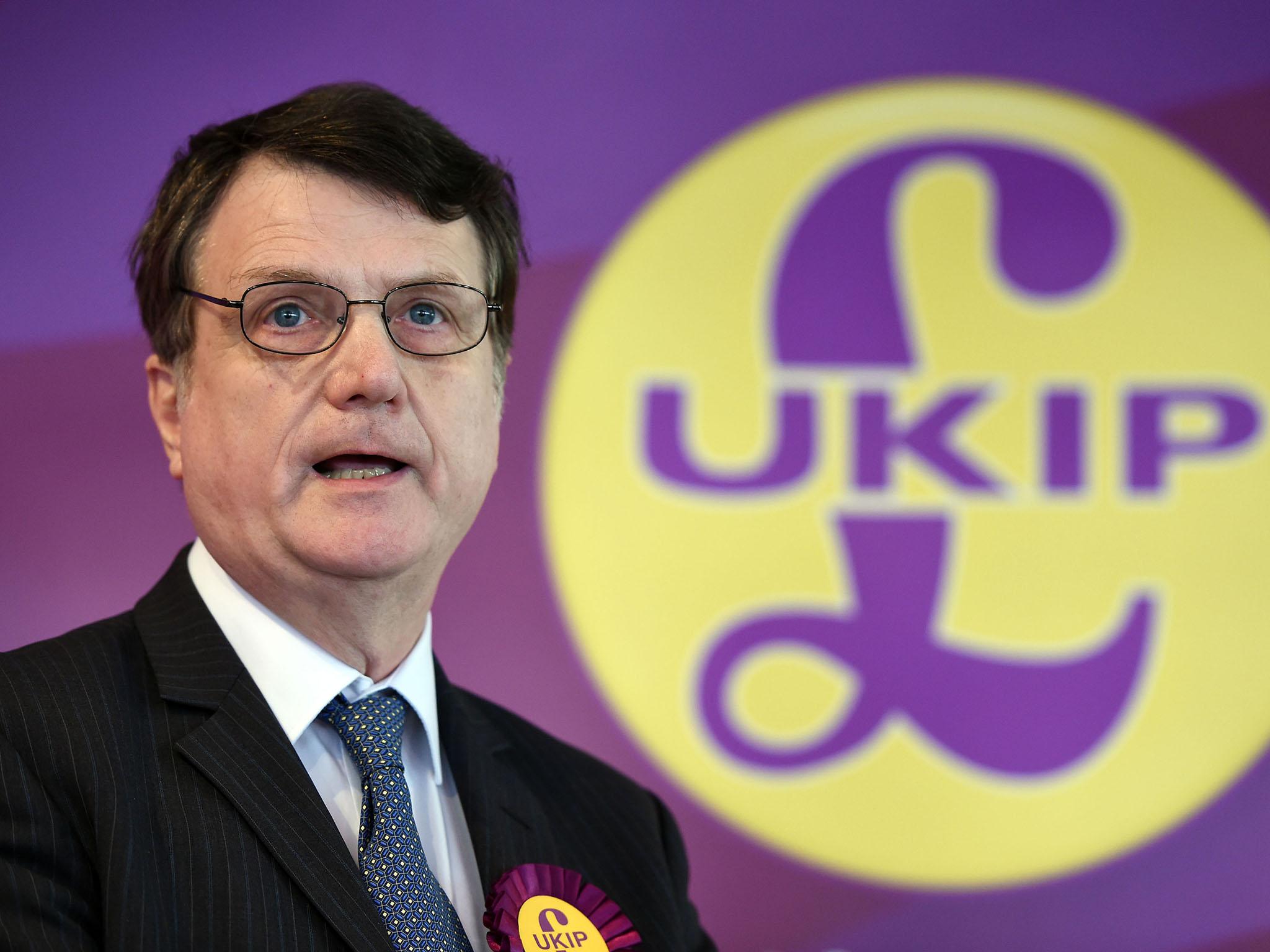 Gerard Batten was installed as leader after an uncontested election.