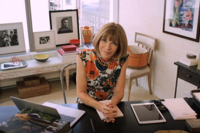 Anna Wintour in her office at US Vogue