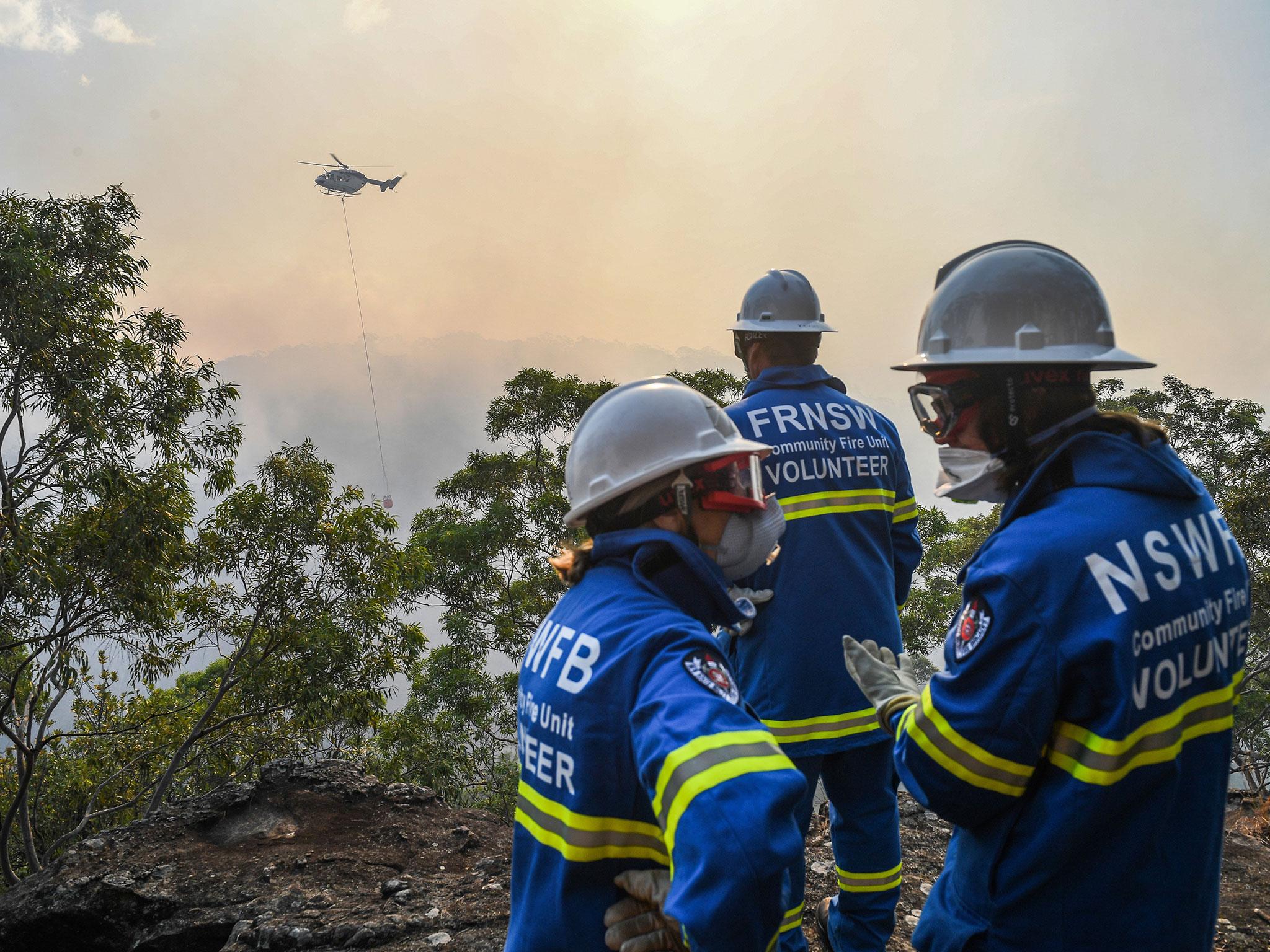 Water-bombing helicopters have been deployed to fight the blaze