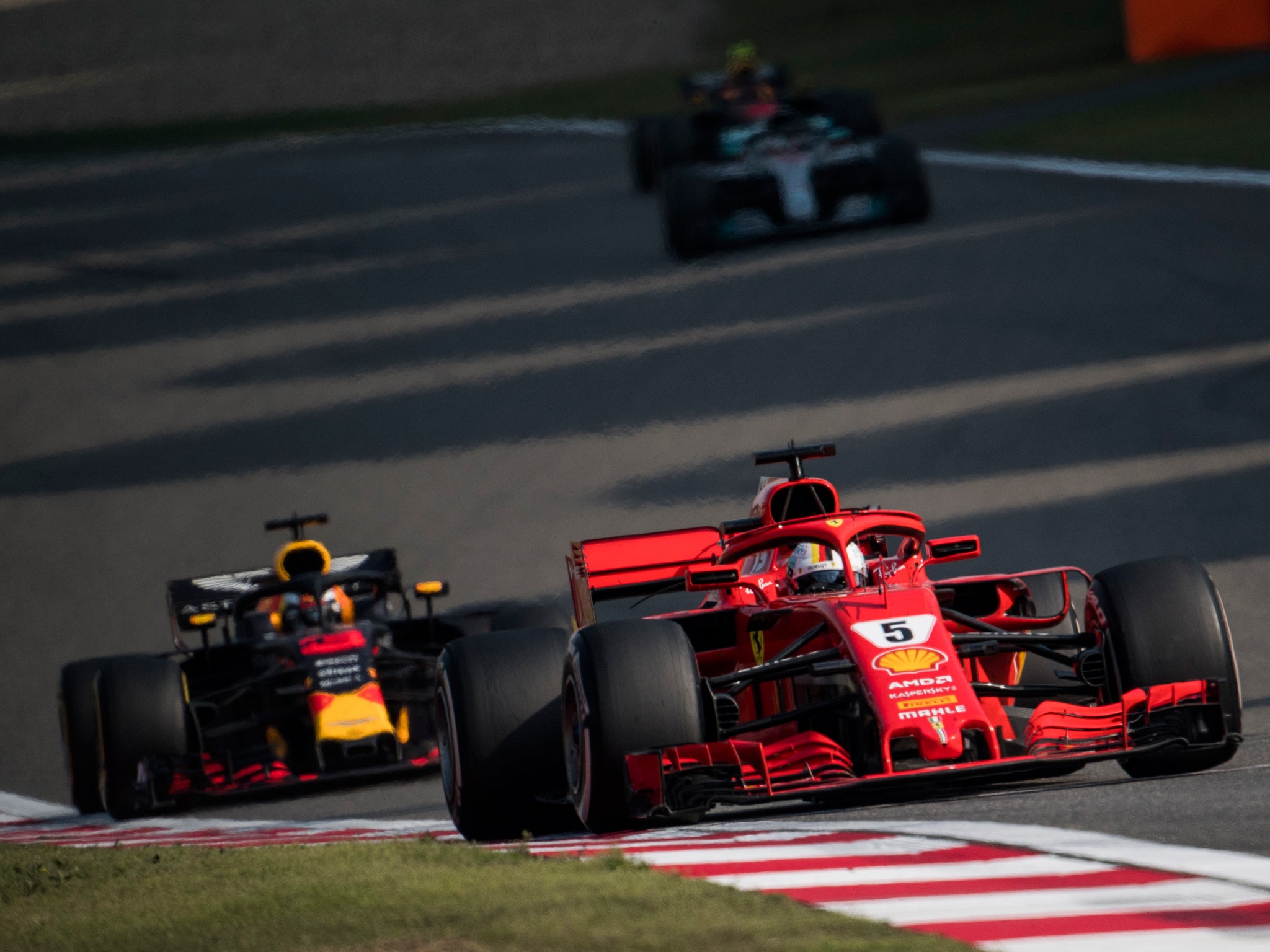 Verstappen collided with Vettel as he attempted to overtake for second place