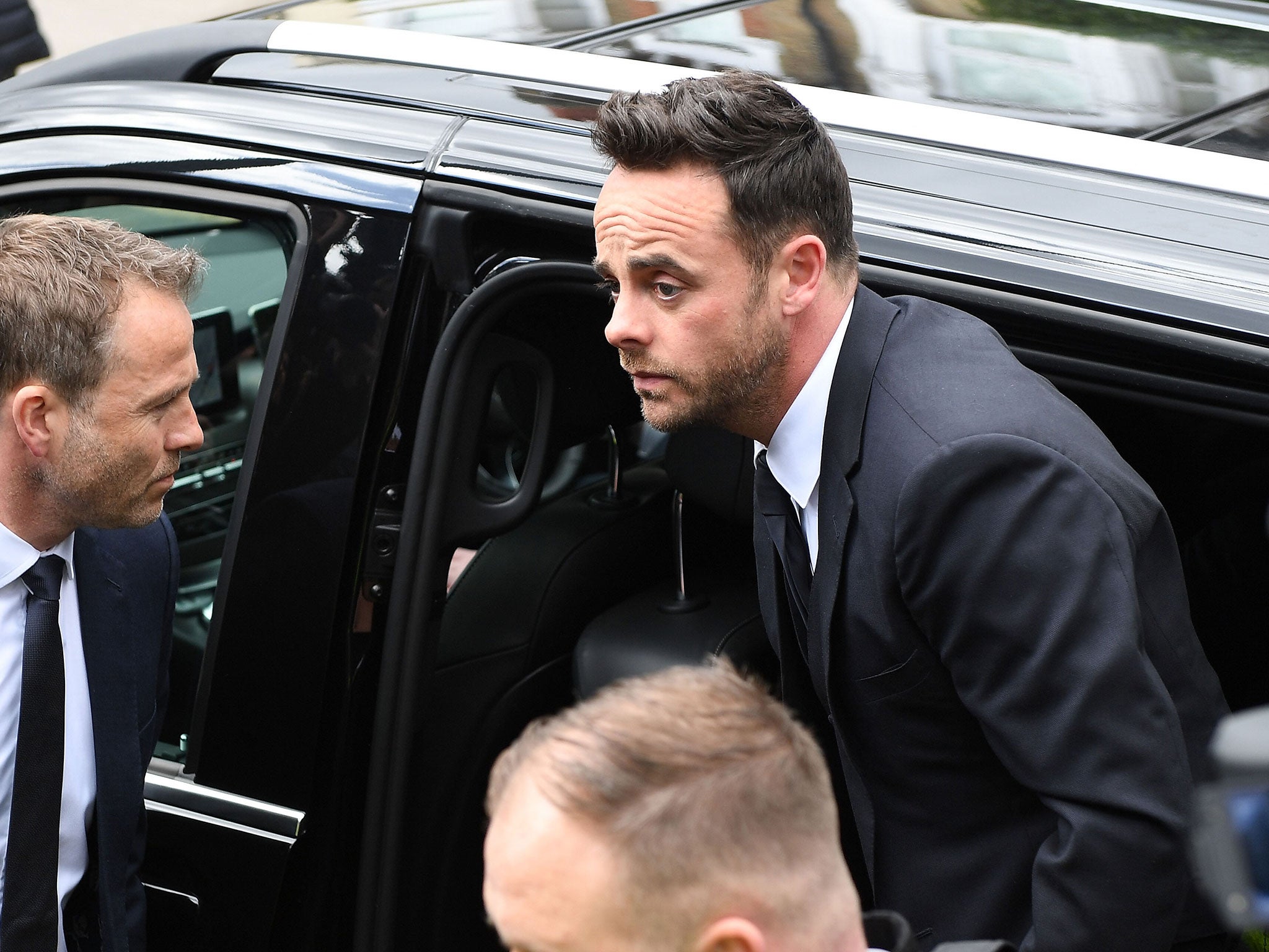 Ant McPartlin, one half of the TV presenting duo Ant and Dec, arrives at Wimbledon Magistrates Court charged with drink driving following a three-car collision (Chris J Ratcliffe/Getty)