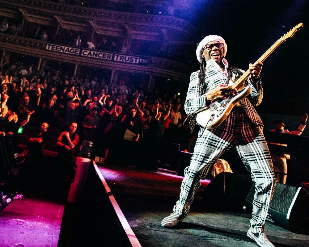 Nile Rodgers performing at the Royal Albert Hall in support of the Teenage Cancer Trust in March