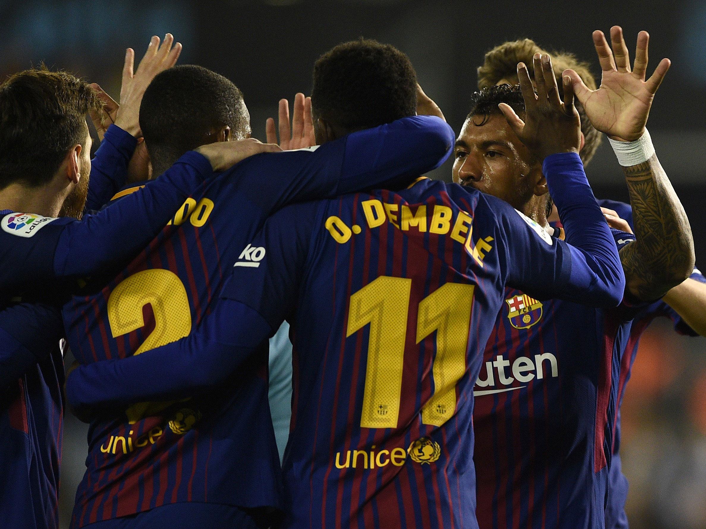 Barca survived a scare to maintain their unbeaten run