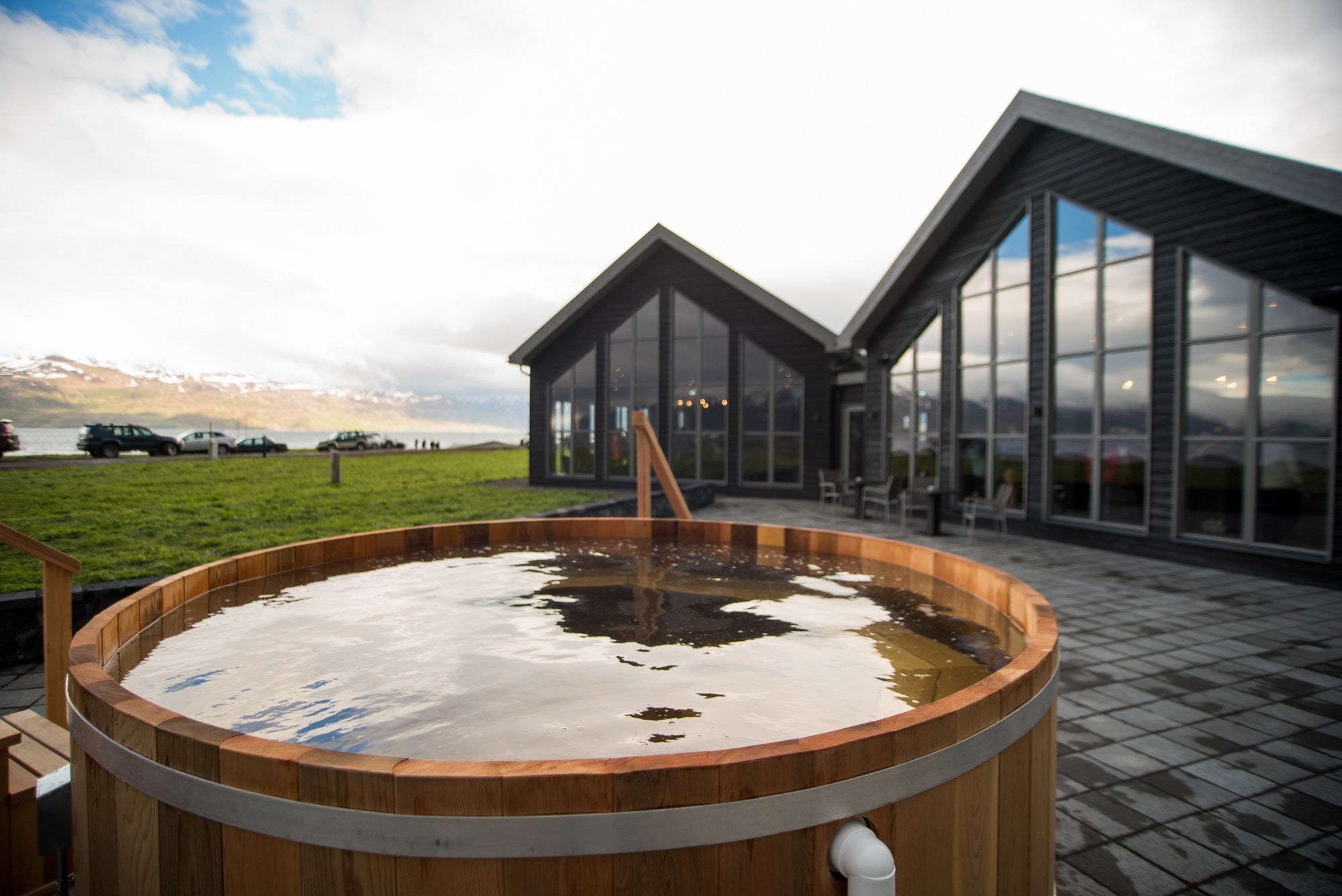 Soak in a beer hot tub at Bjórböðin