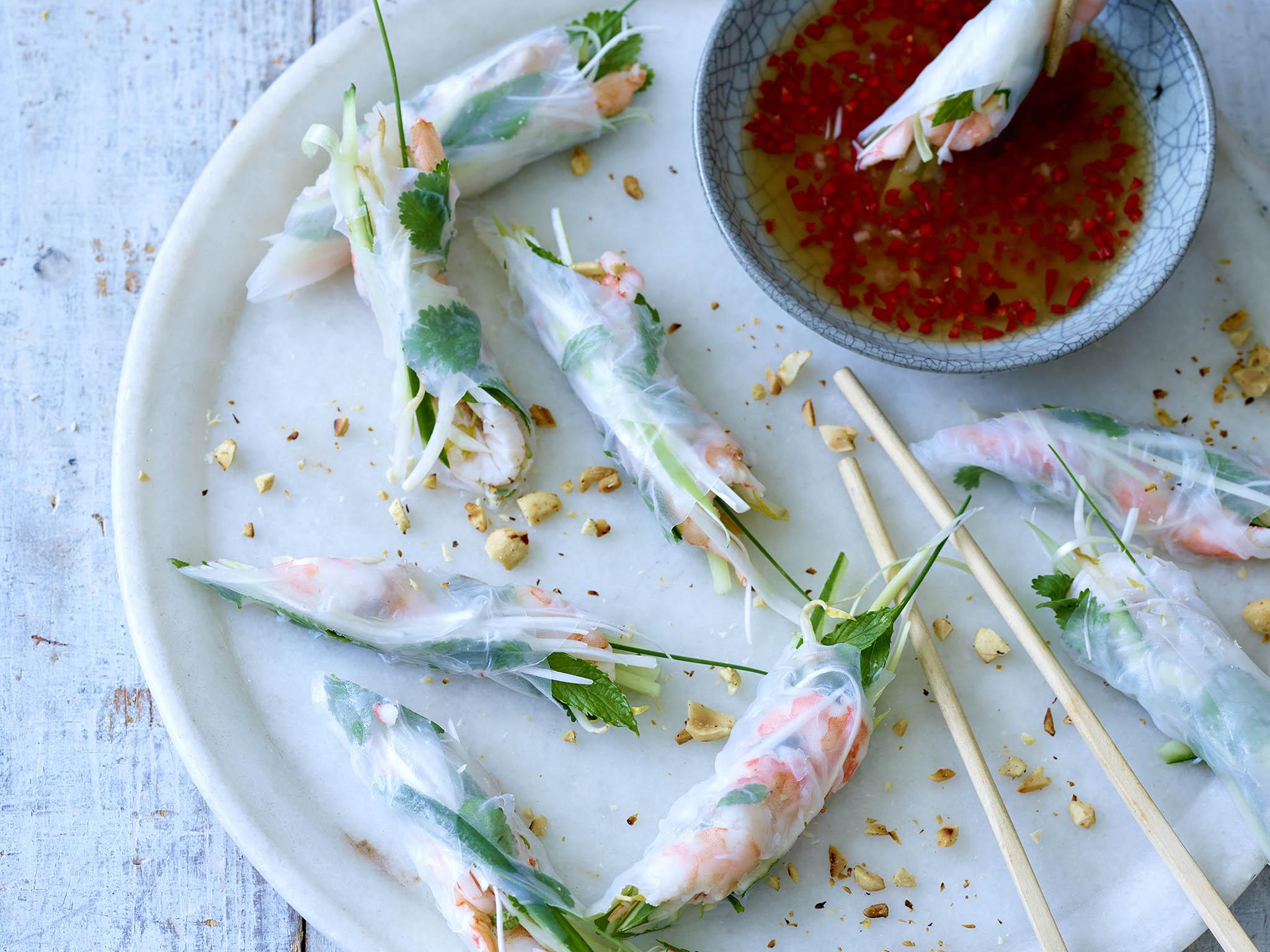 get ahead cook, prawn rolls recipe