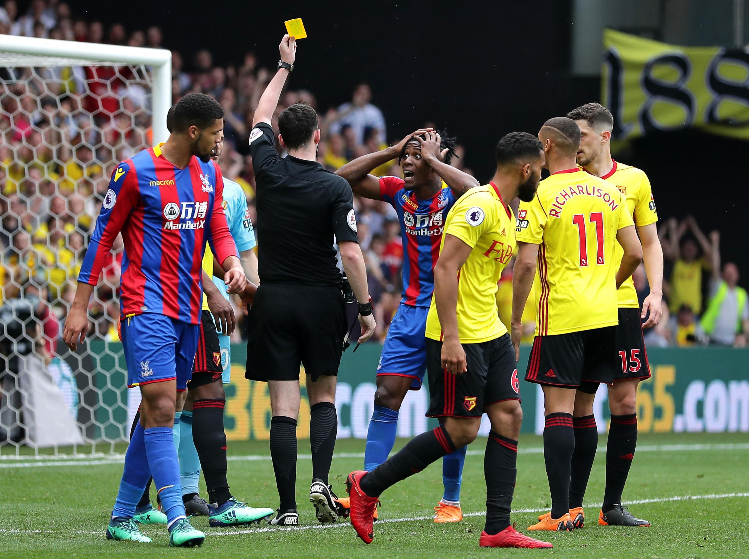 Zaha was booked for simulation