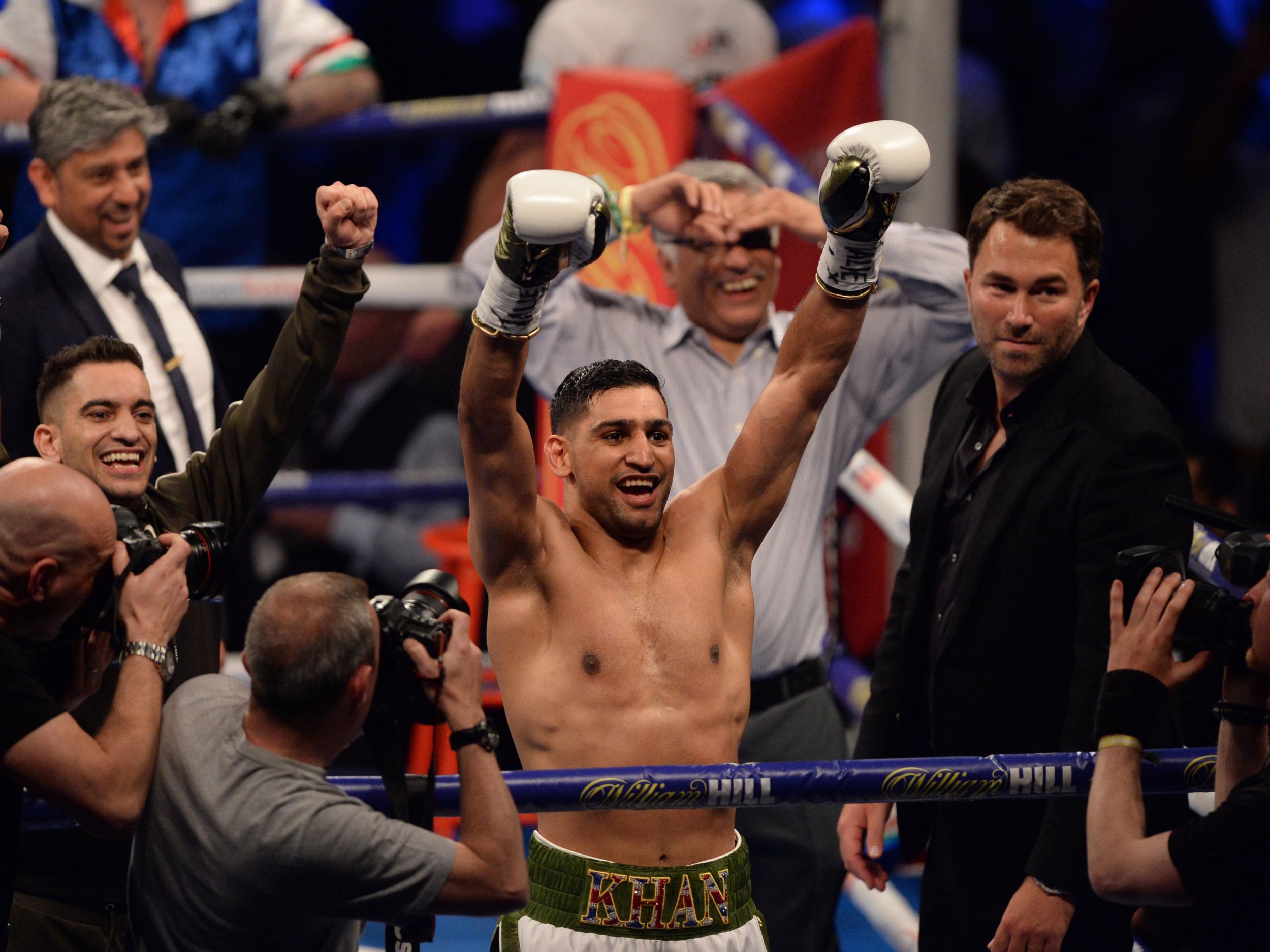 Amir Khan returned to the ring with a dominant performance