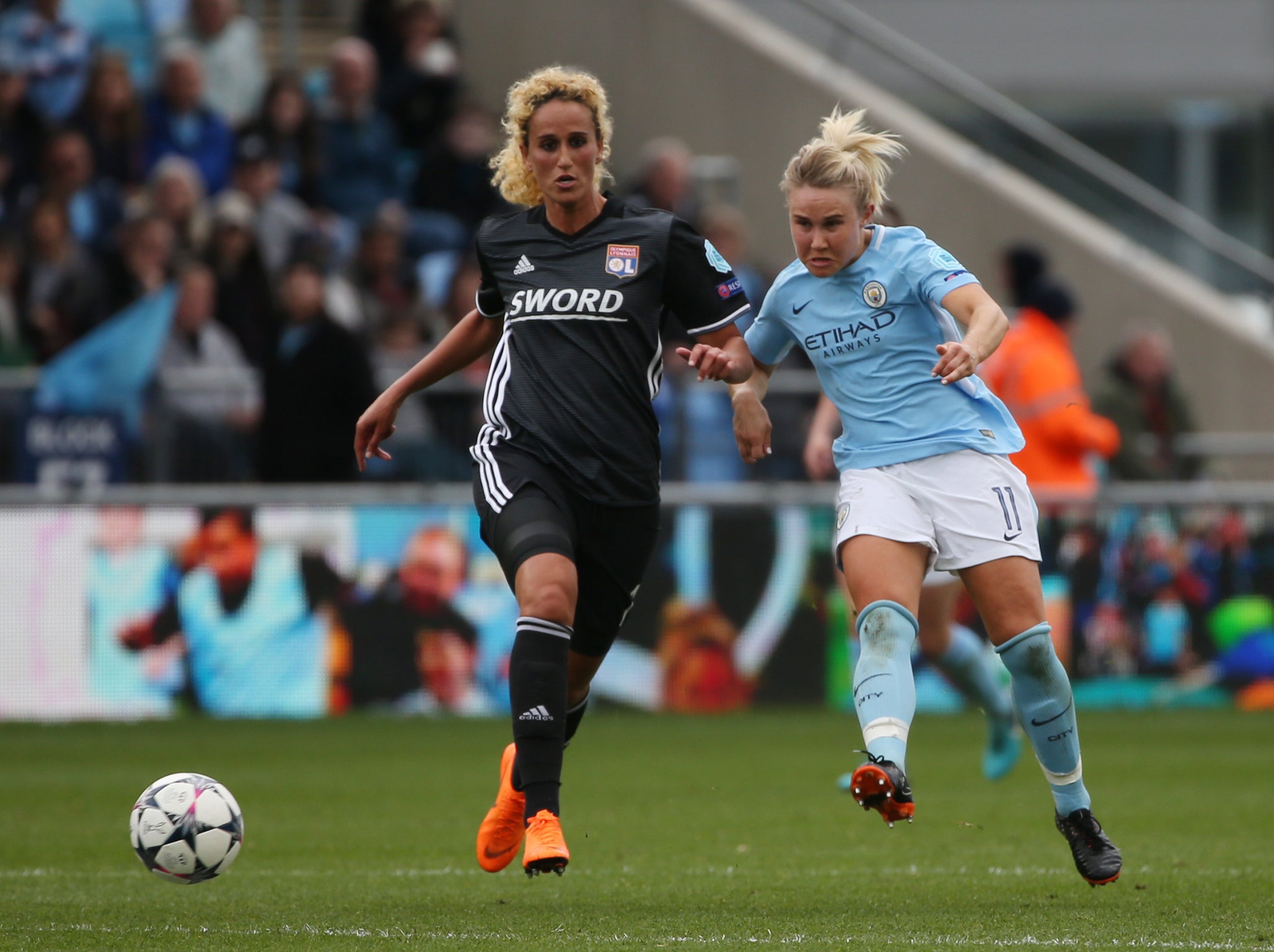 Manchester City's Izzy Christiasen in action