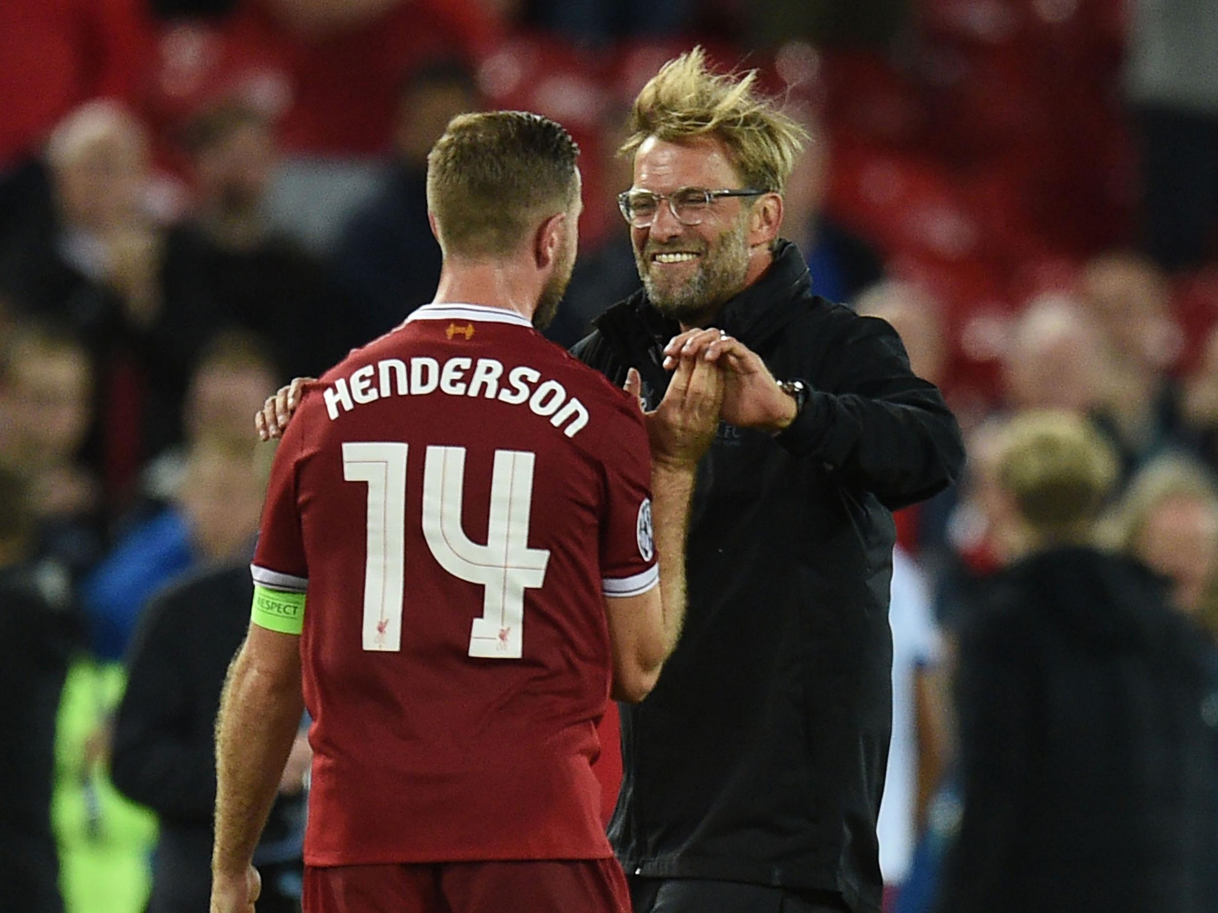 Jordan Henderson thinks Jürgen Klopp bring calm at moments of extreme pressure