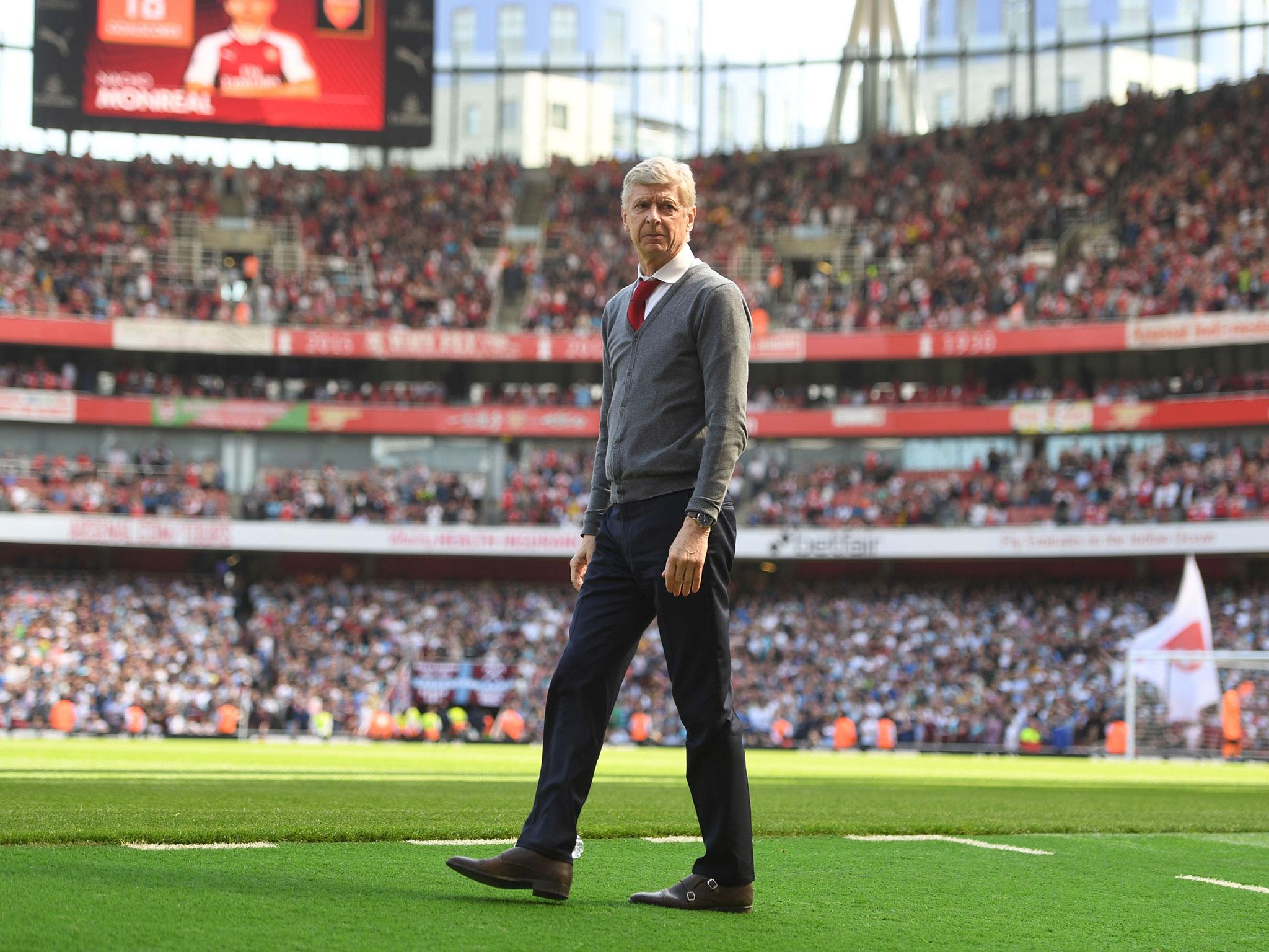 Wenger will walk out at the Emirates for the final time on Sunday