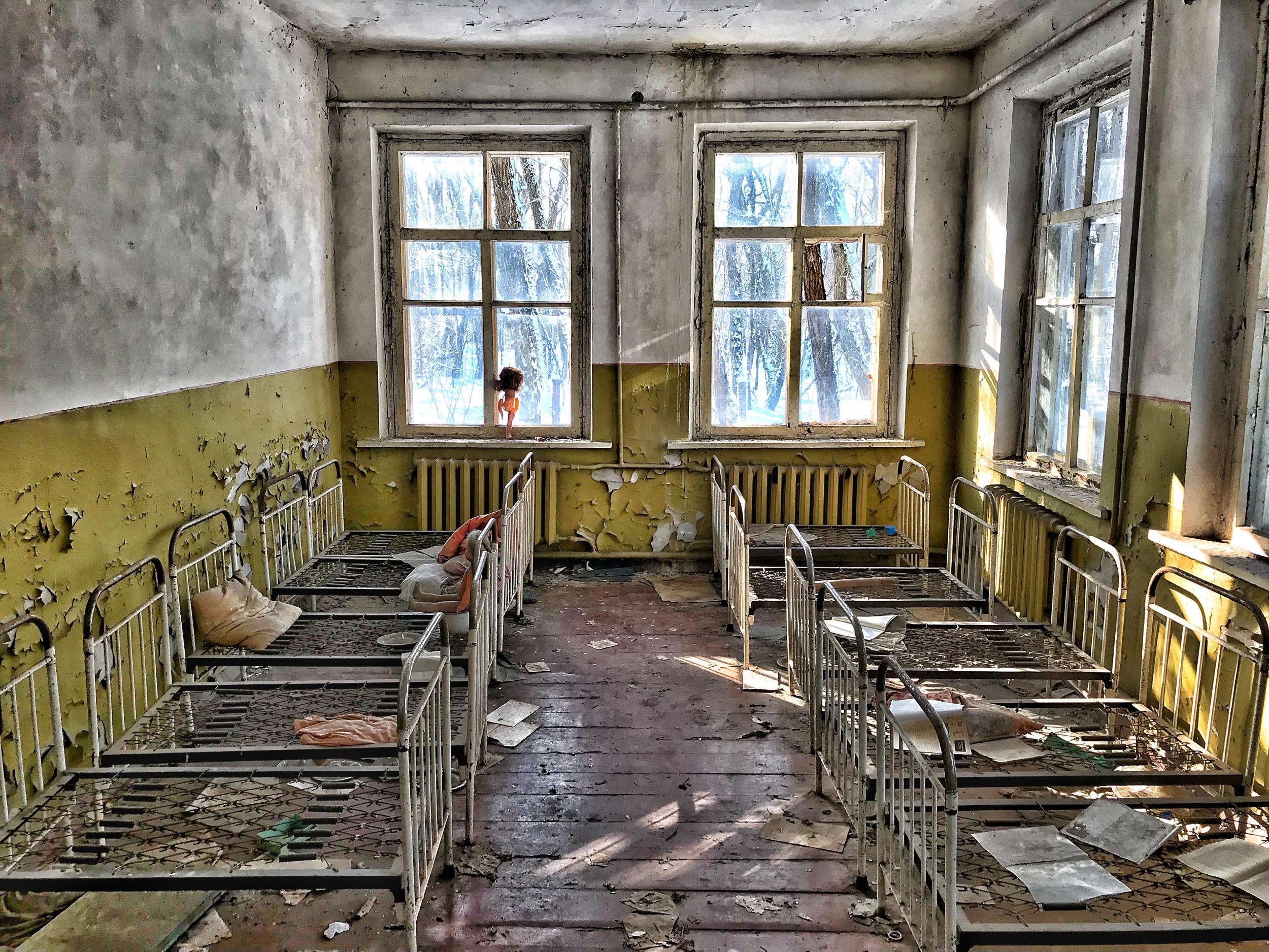 An abandoned dormitory in Chernobyl