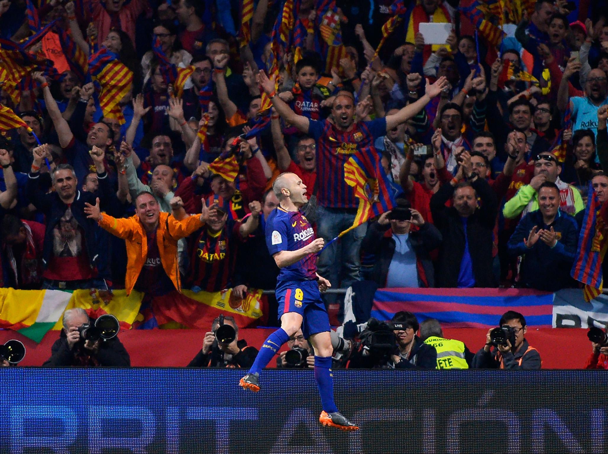 Andres Iniesta scored in the weekend's Copa del Rey final