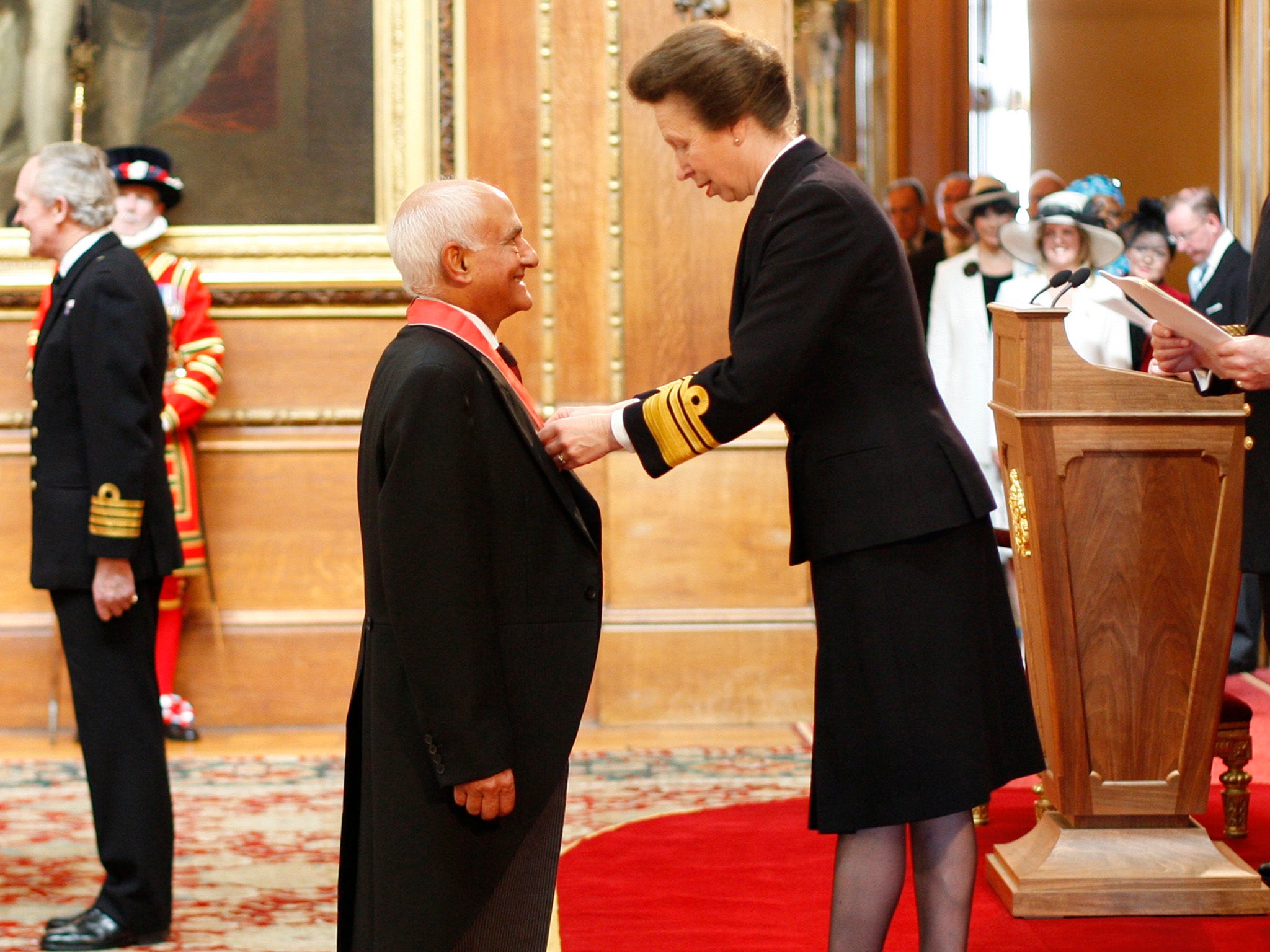 He was awarded the CBE by the Princess Royal at Windsor Castle in 2010