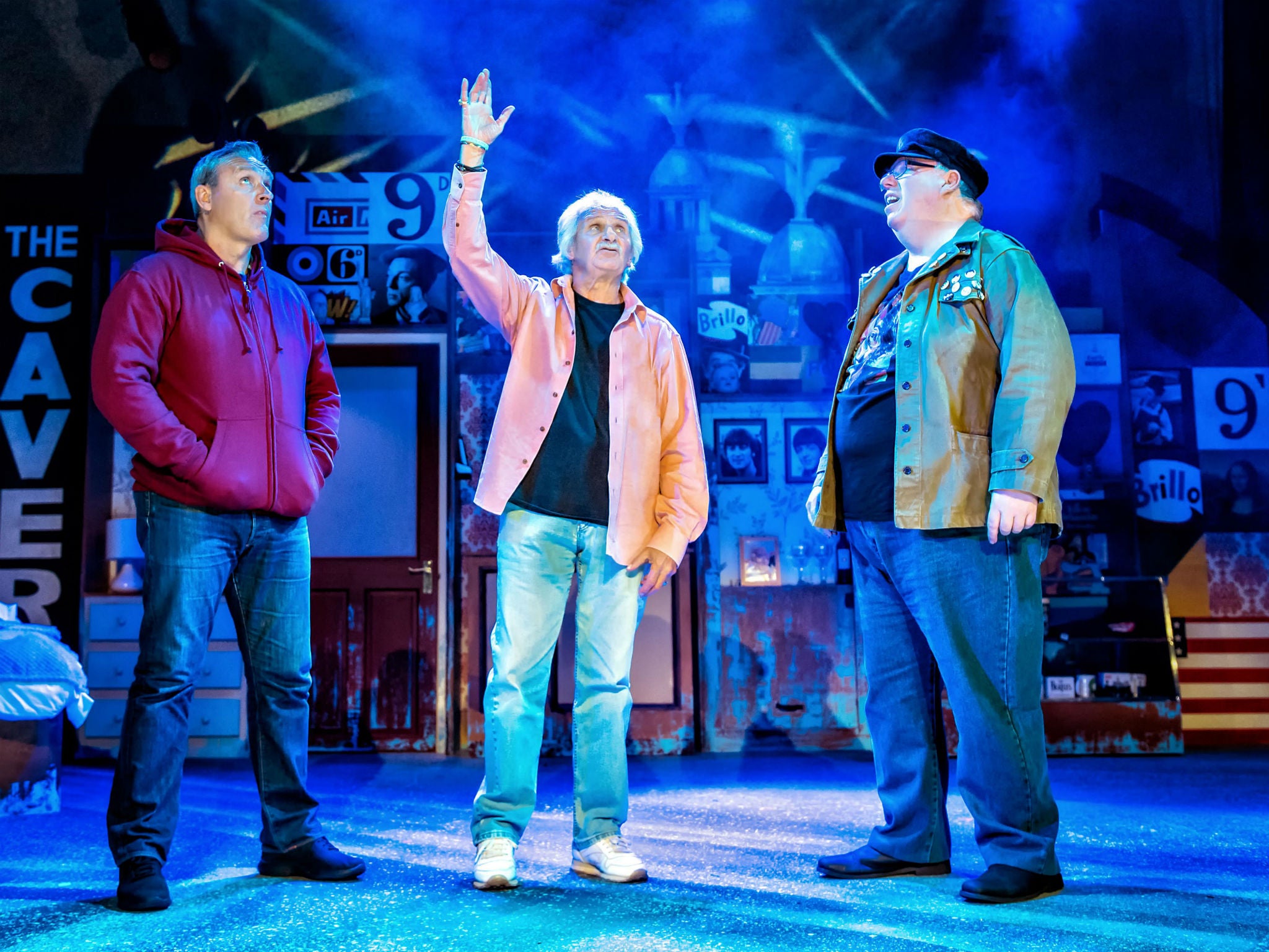 From left: Mark Moraghan, Pete Best and Eric Potts in ‘Lennon’s Banjo’