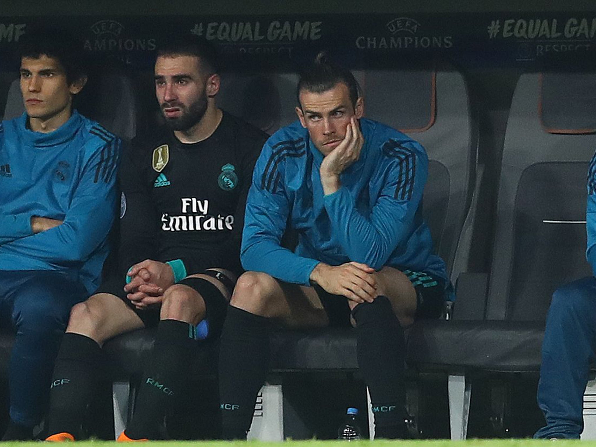 Gareth Bale was left on the bench for Real Madrid's 2-1 victory over Bayern Munich