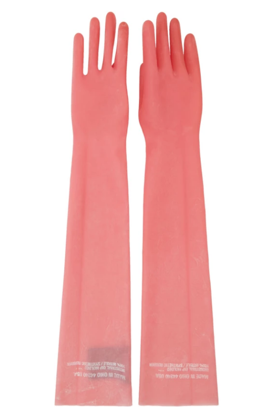 Calvin Klein Pink Rubber Gloves, £385