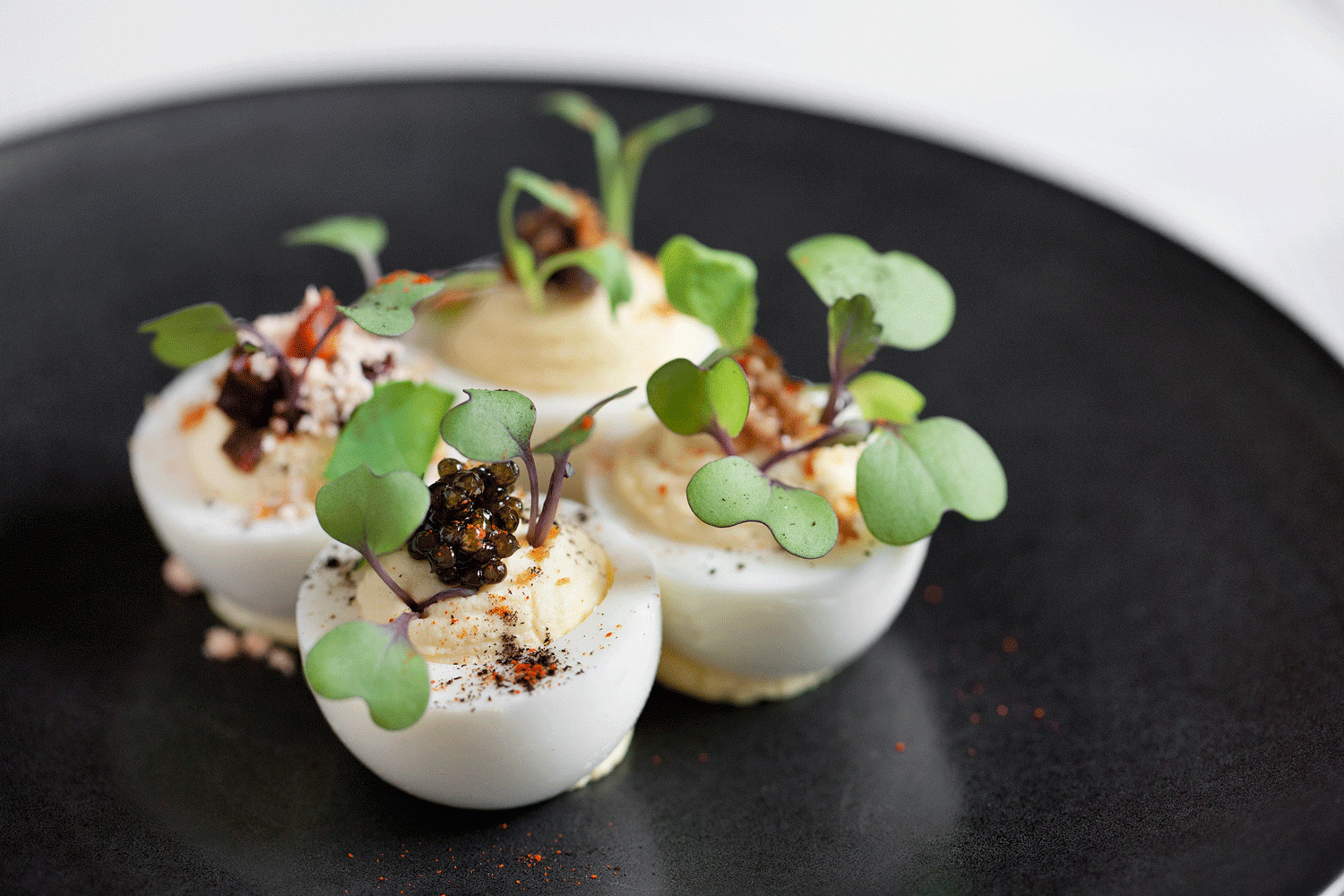 We’re talking of the devilled eggs at Zero Restaurant + Bar