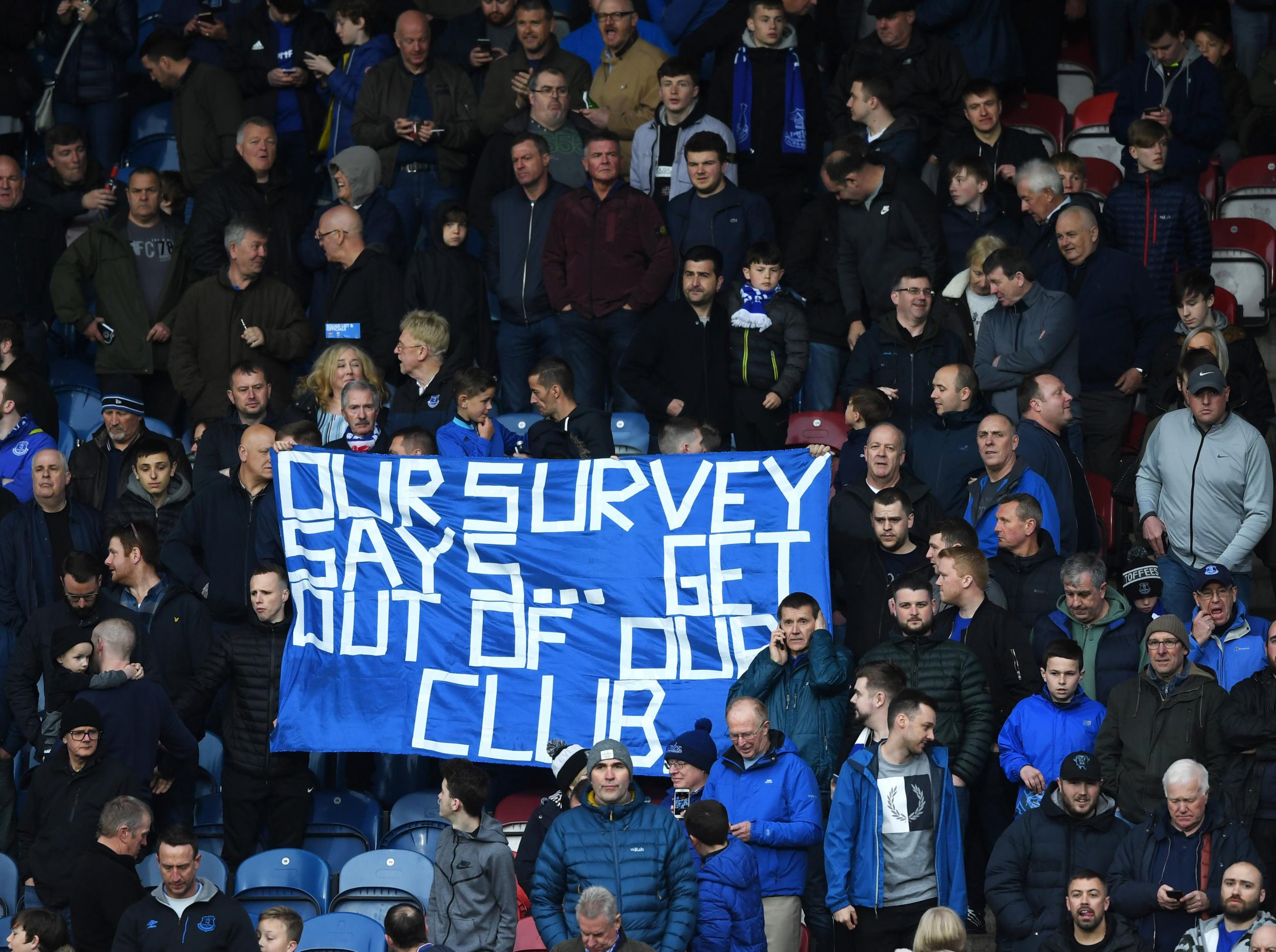 Protests against Allardyce were taking place in the away stand