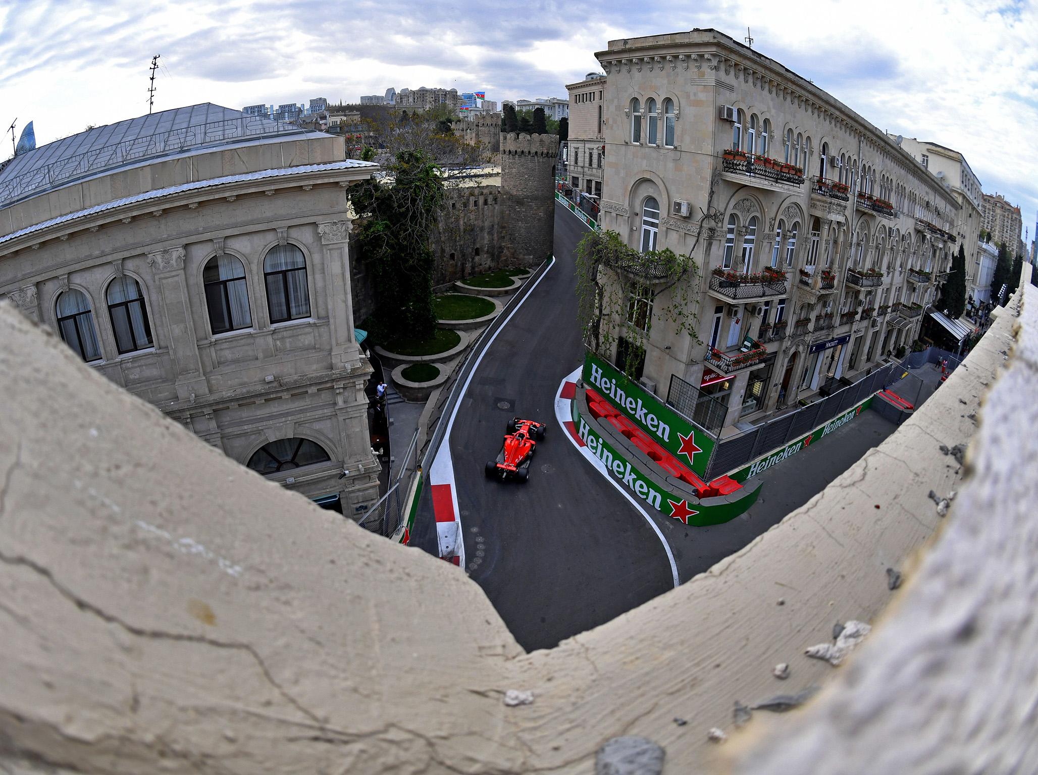 Sebastian Vettel snakes through the Old City (Getty Images)