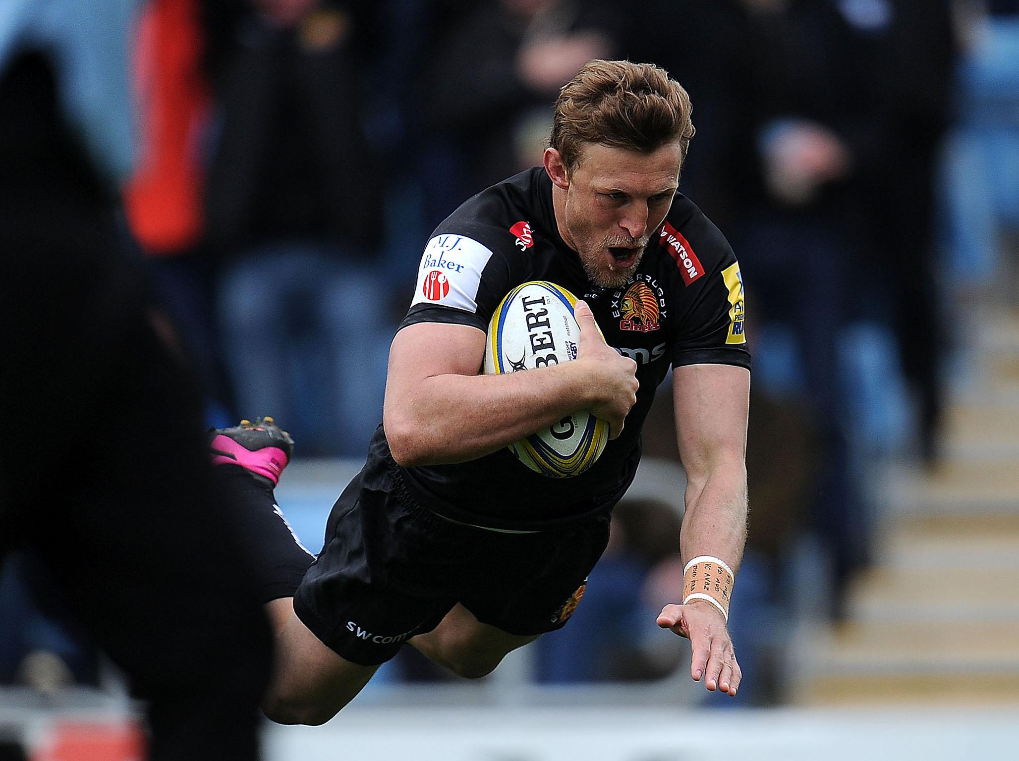 Lachie Turner scores Exeter’s second try