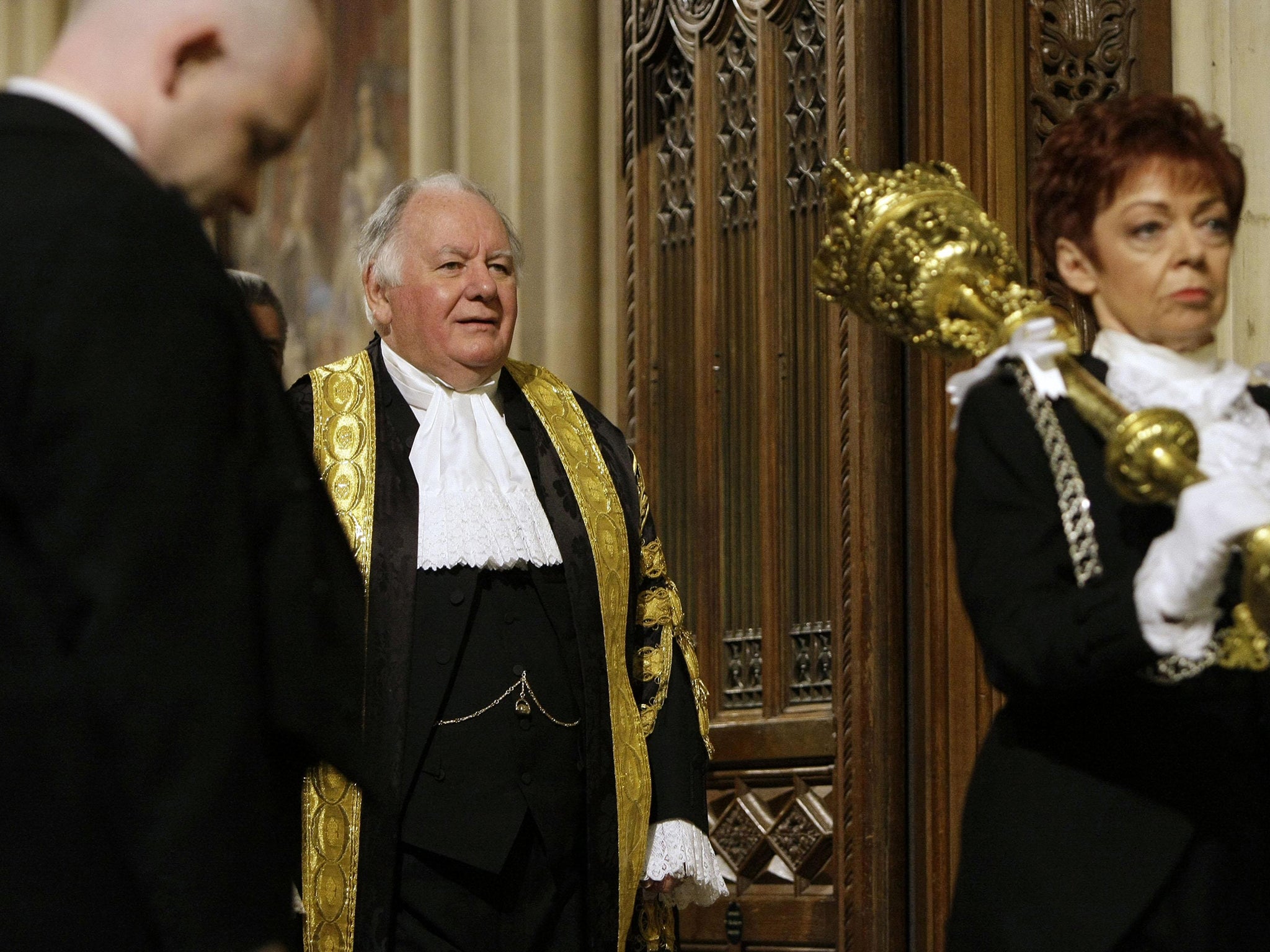 Michael Martin (centre) during the state opening of parliament. His tenure as speaker was not to be a happy one