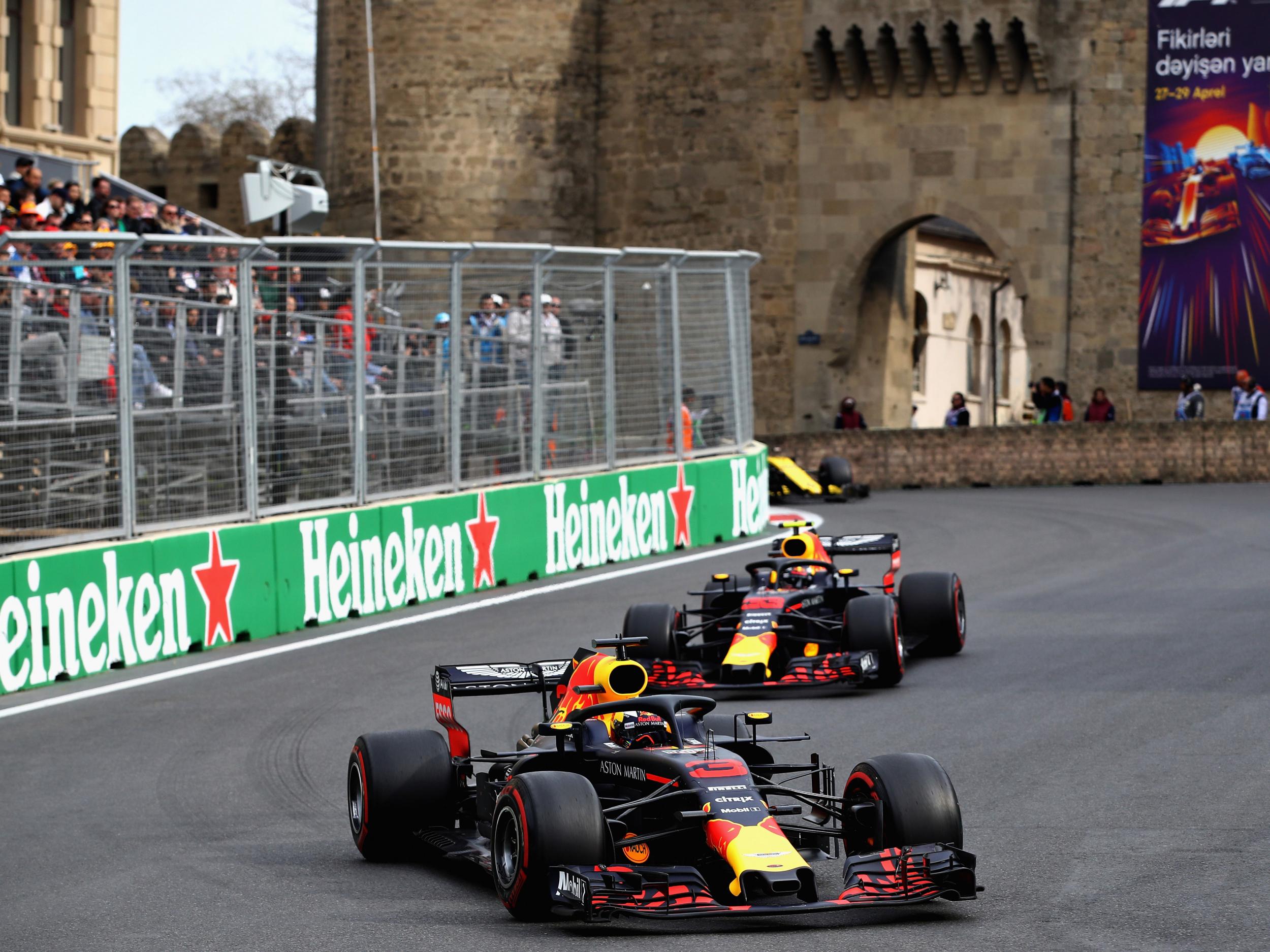 The Red Bull teammates battled throughout