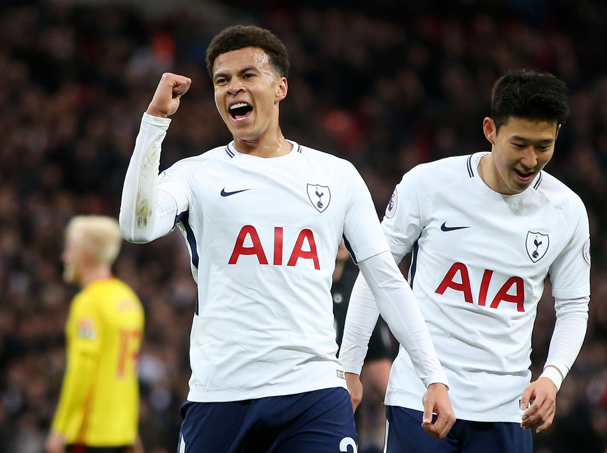 Dele Alli celebrates his opening goal