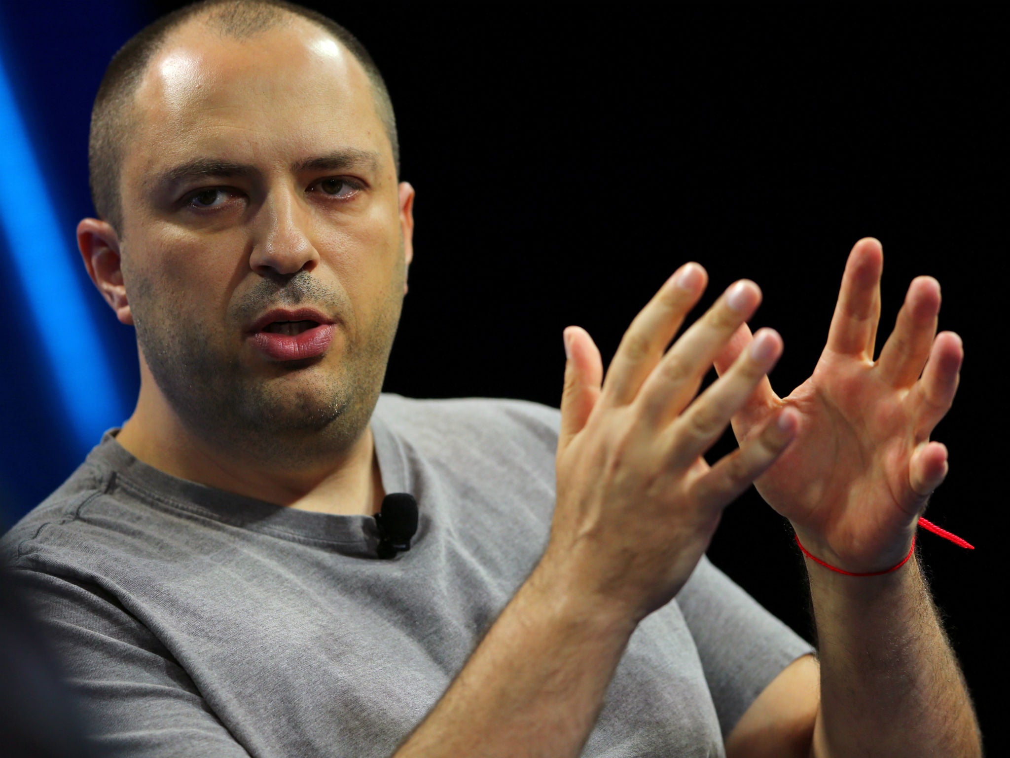 WhatsApp co-founder and CEO Jan Koum at a conference in Laguna Beach, California