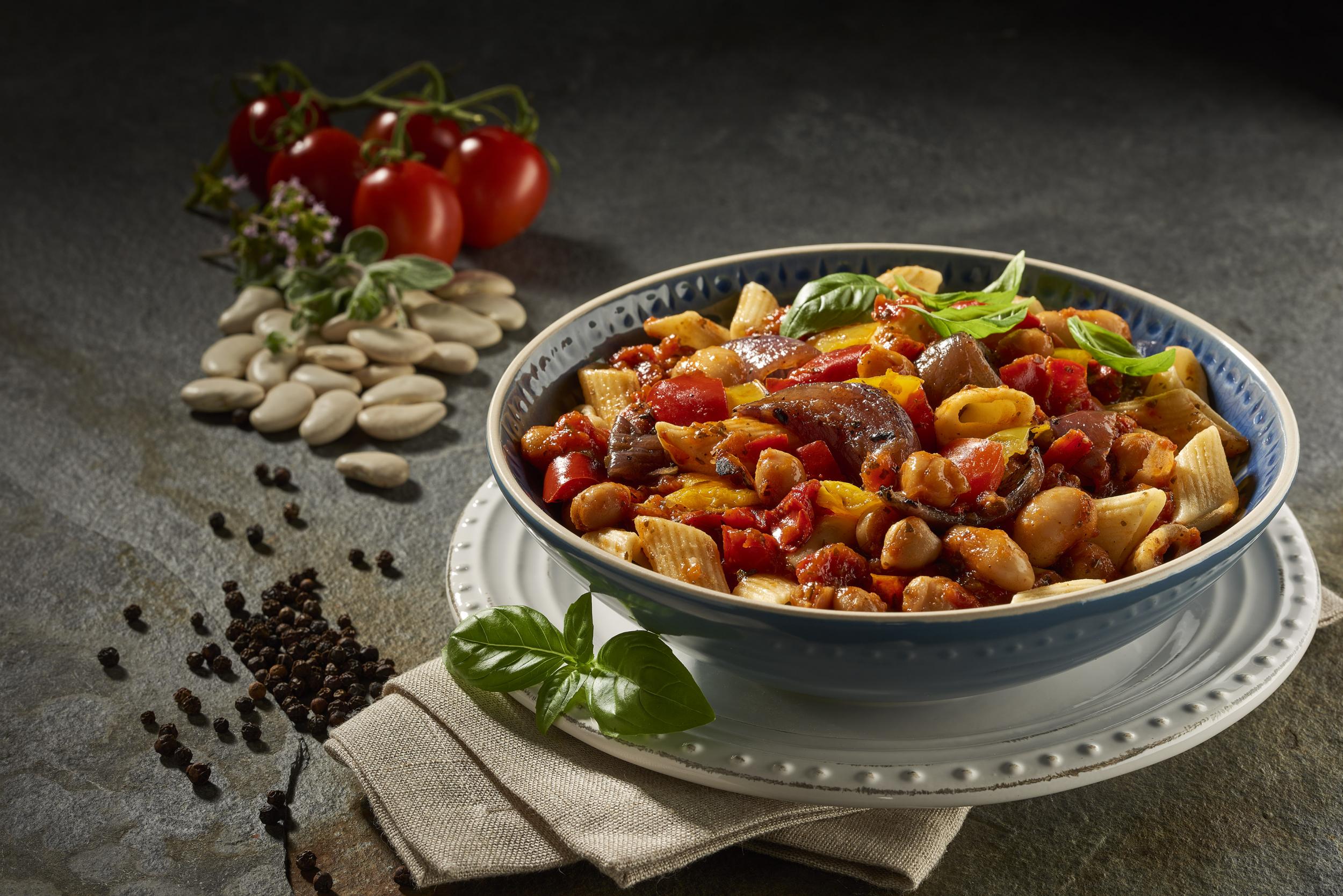 Pasta peperonata served by Anglia Crown in UK hospitals