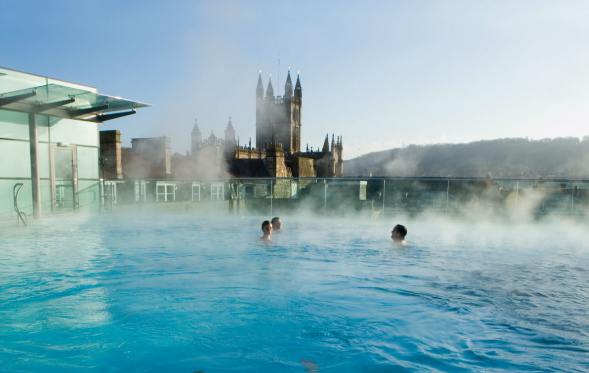 The Thermae Spa has a rooftop pool