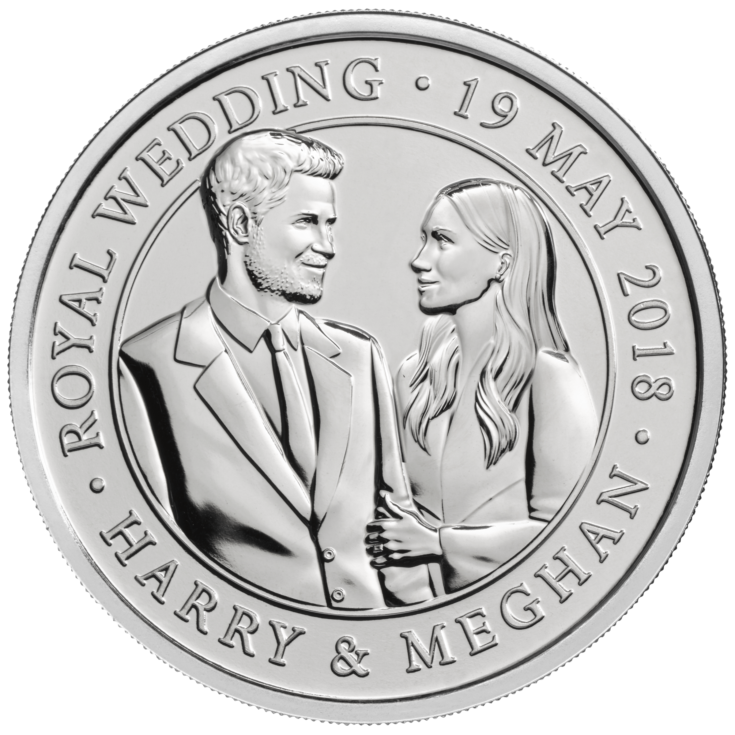 The Royal Mint coin featuring Prince Harry and Meghan Markle to commemorate their upcoming marriage