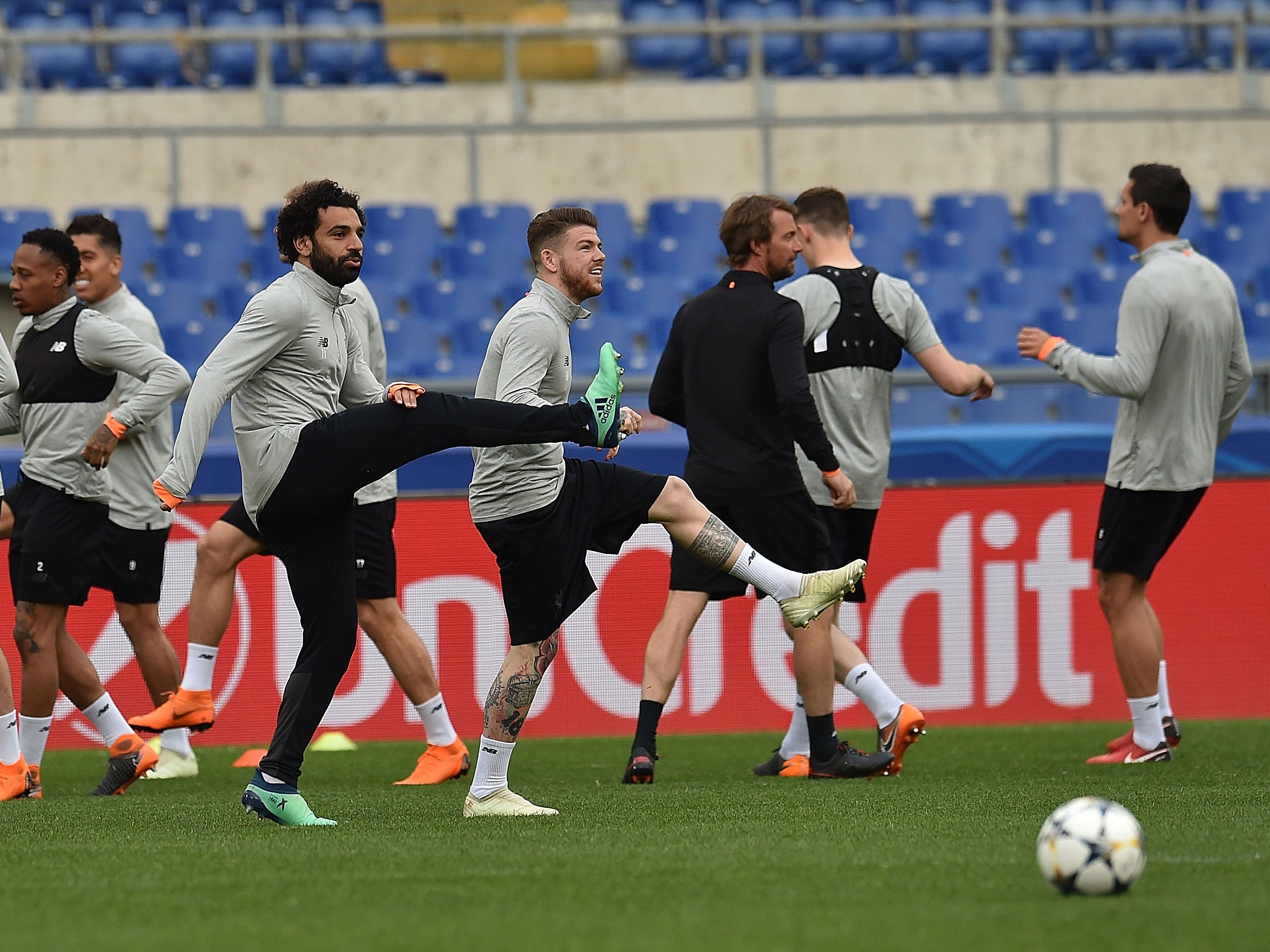 Liverpool trained in Rome on the eve of the game