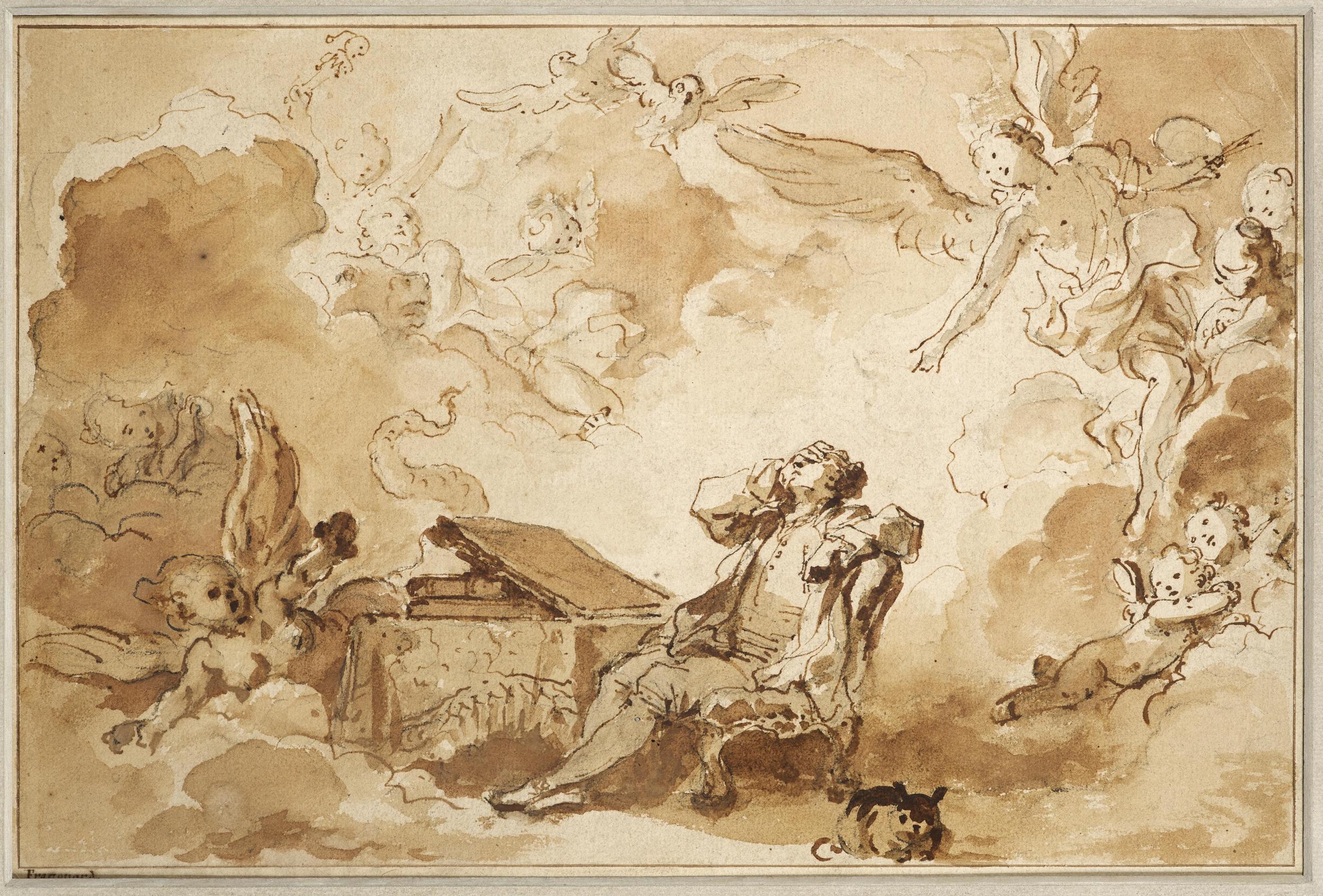 'The Inspiration of the Artist', Jean-Honore Fragonard