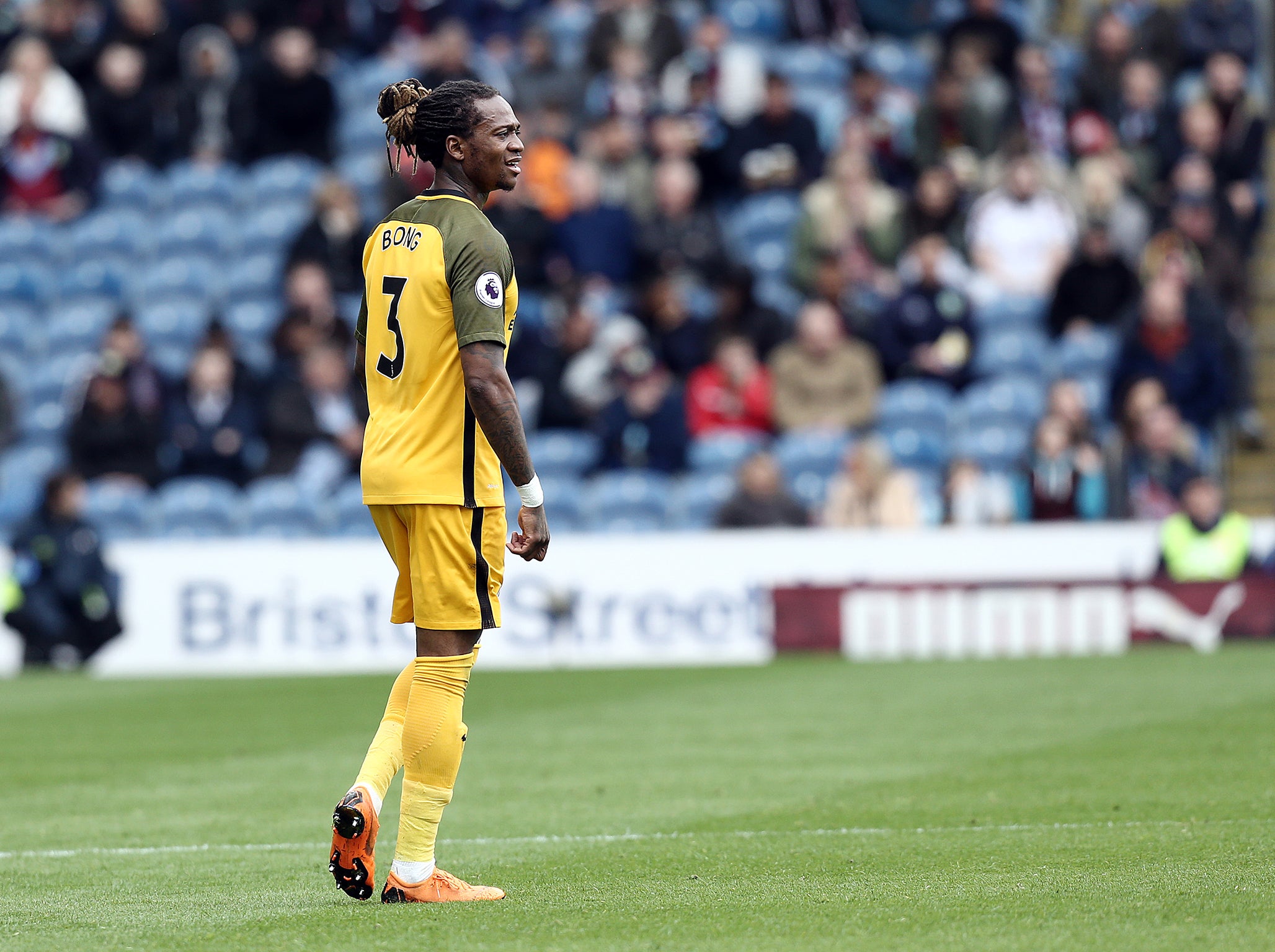 Bong was booed by a section of the Burnley support