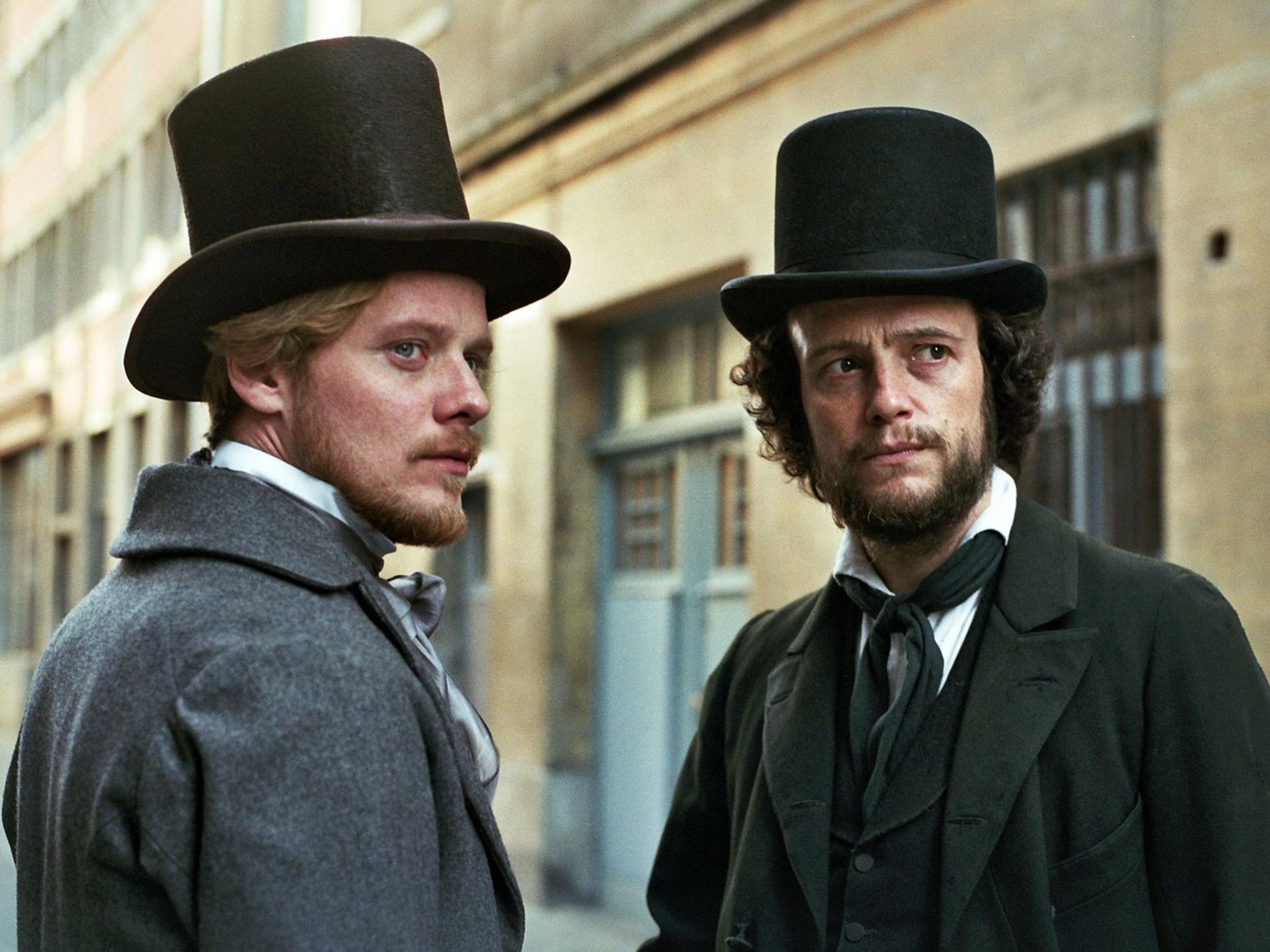 Stefan Konarske, left, as Friedrich Engels and August Diehl as Karl Marx in ‘The Young Karl Marx’