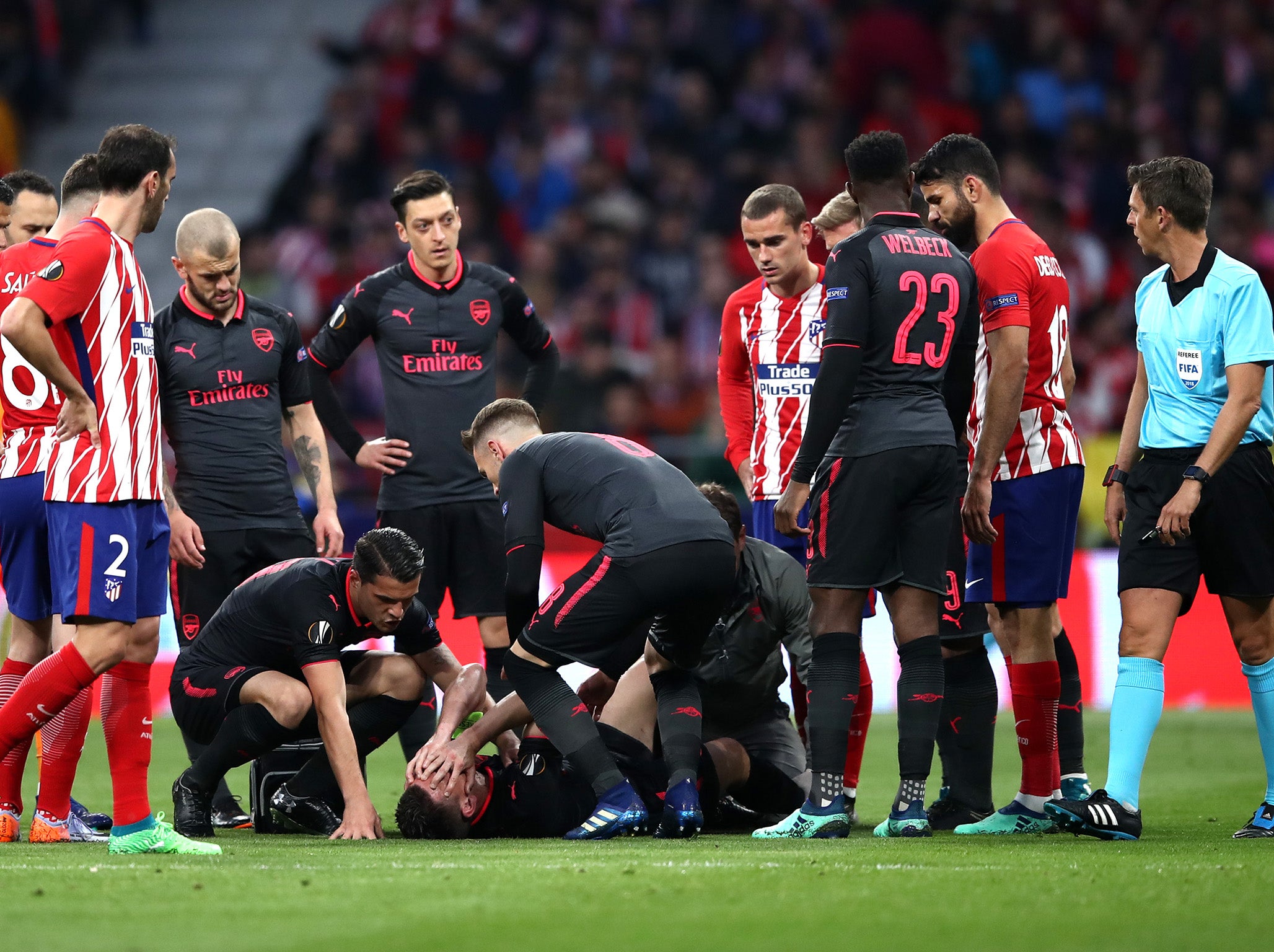 Laurent Koscielny ruptured his Achilles tendon in May