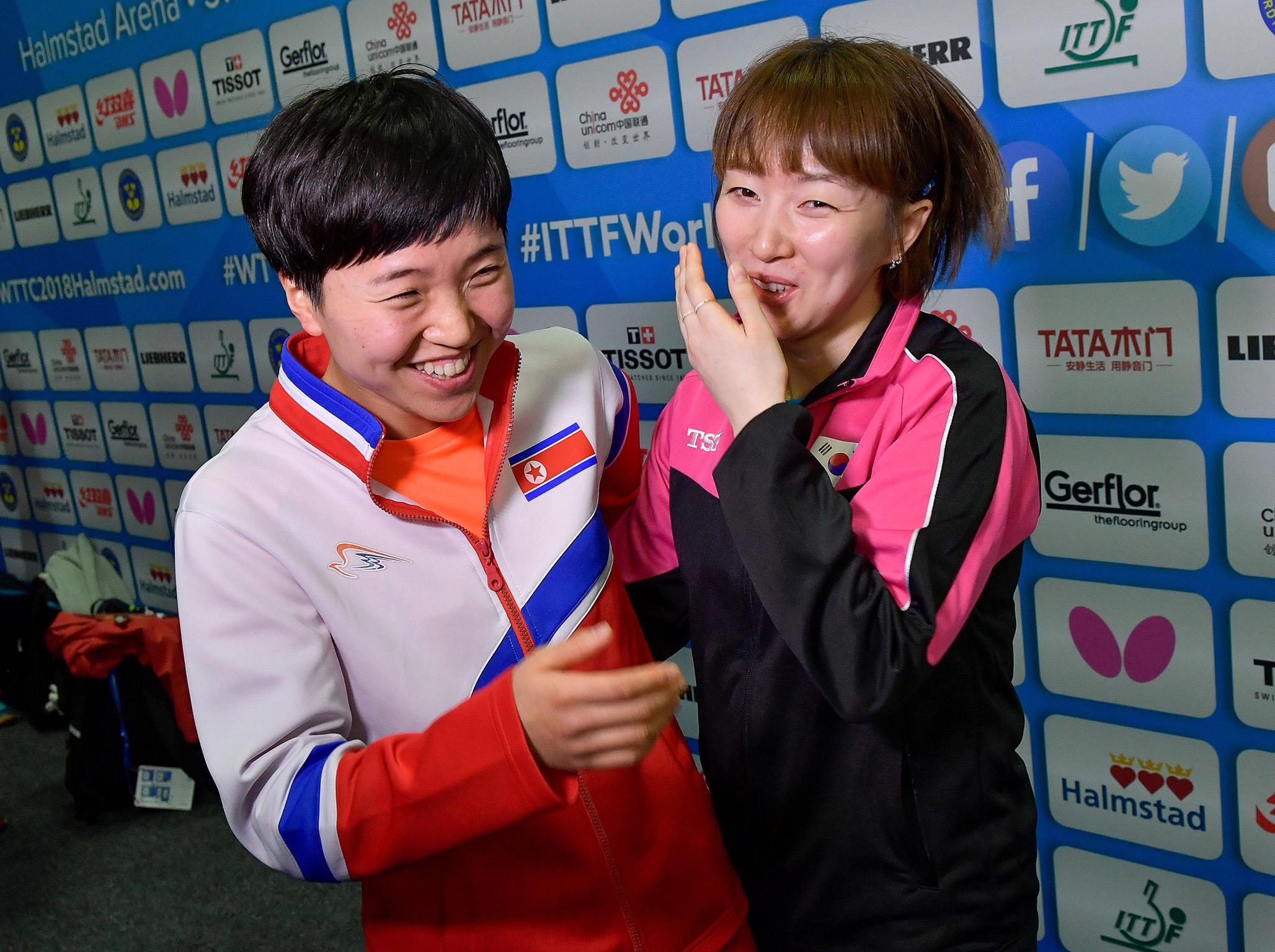 Kim Song I of North Korea and Suh Hyowon of South Korea